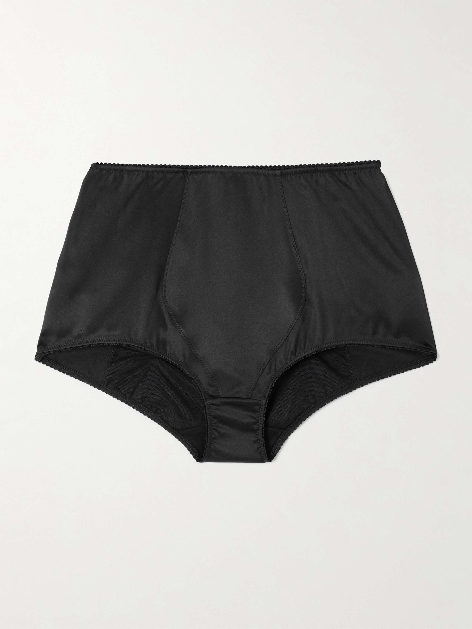 Stretch-silk satin shorts view