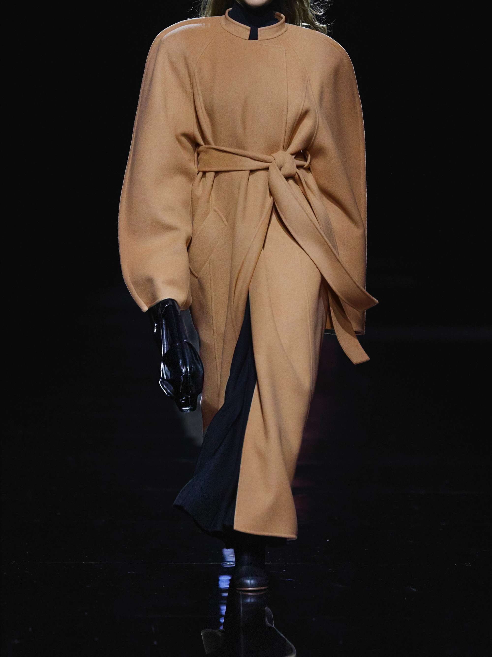 Rothen oversized belted wool coat view