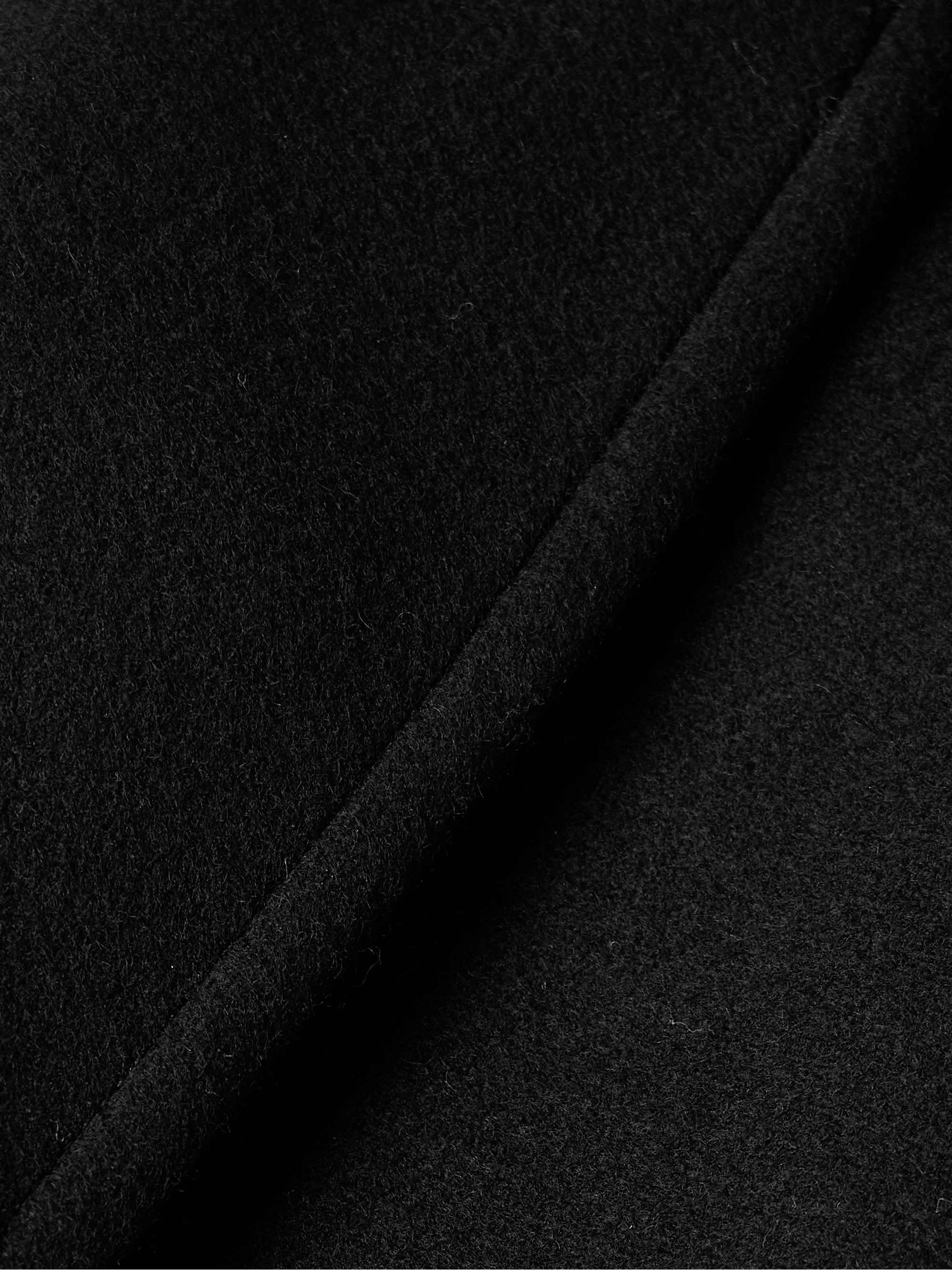 Leara double-breasted cropped wool-blend felt jacket view