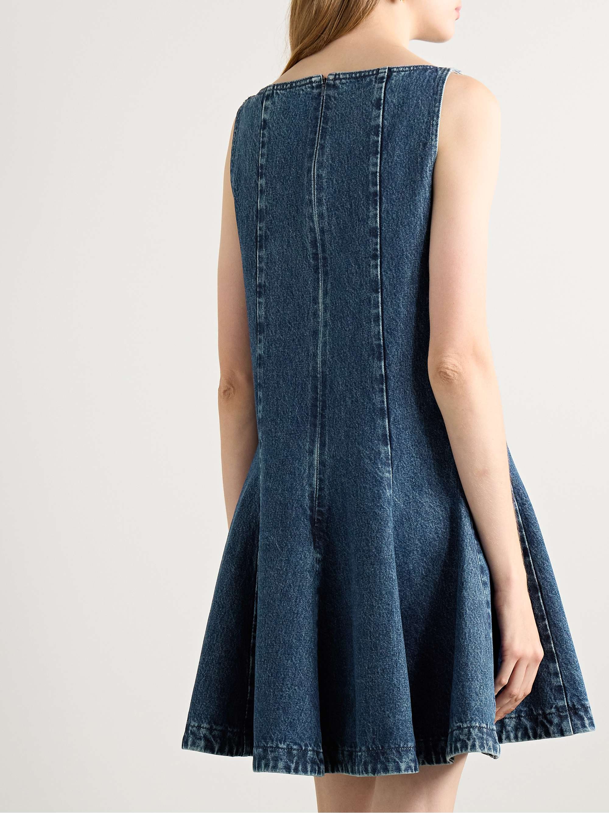 Mags paneled denim mini dress view