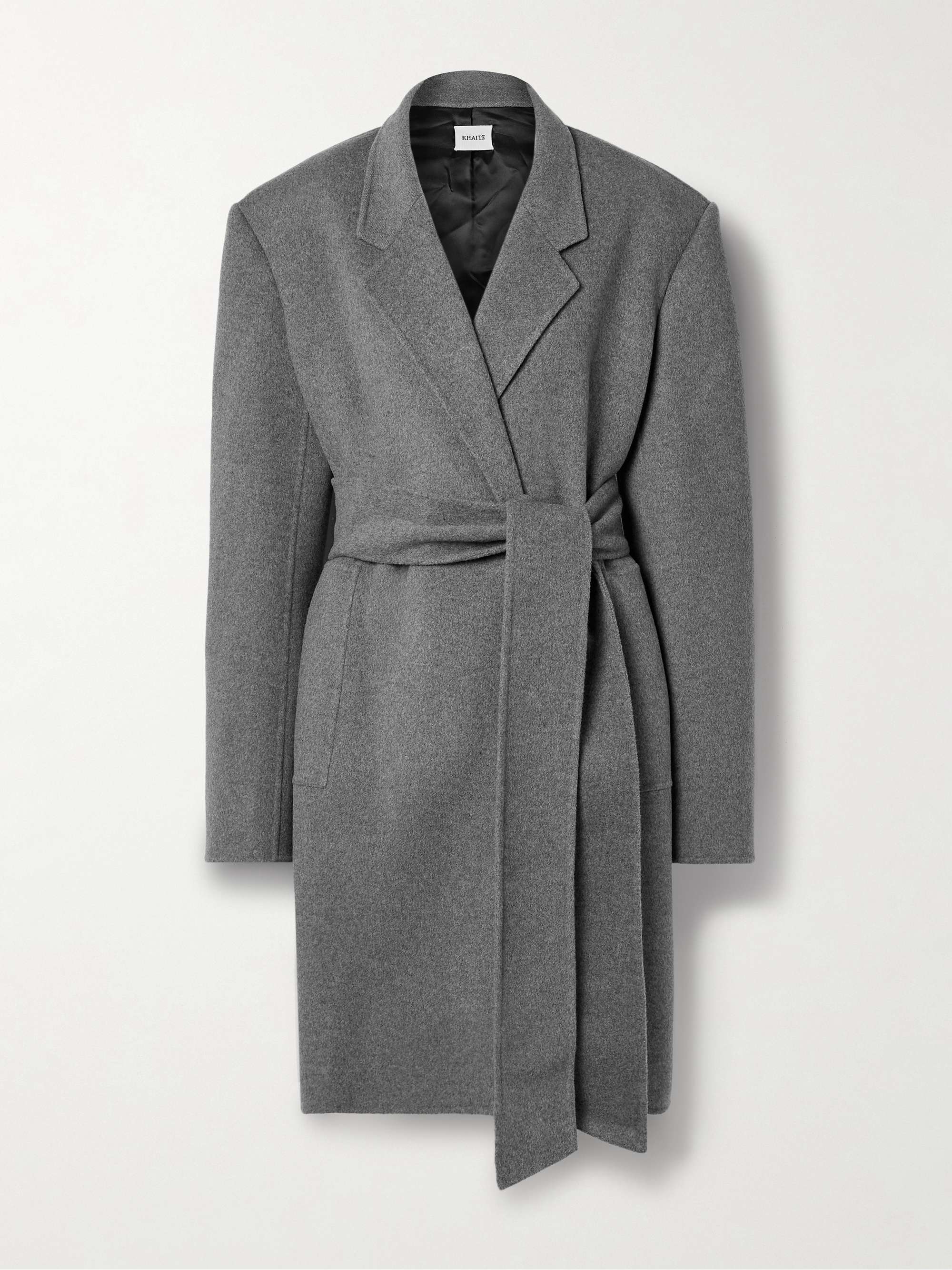 Annly belted wool-felt coat view