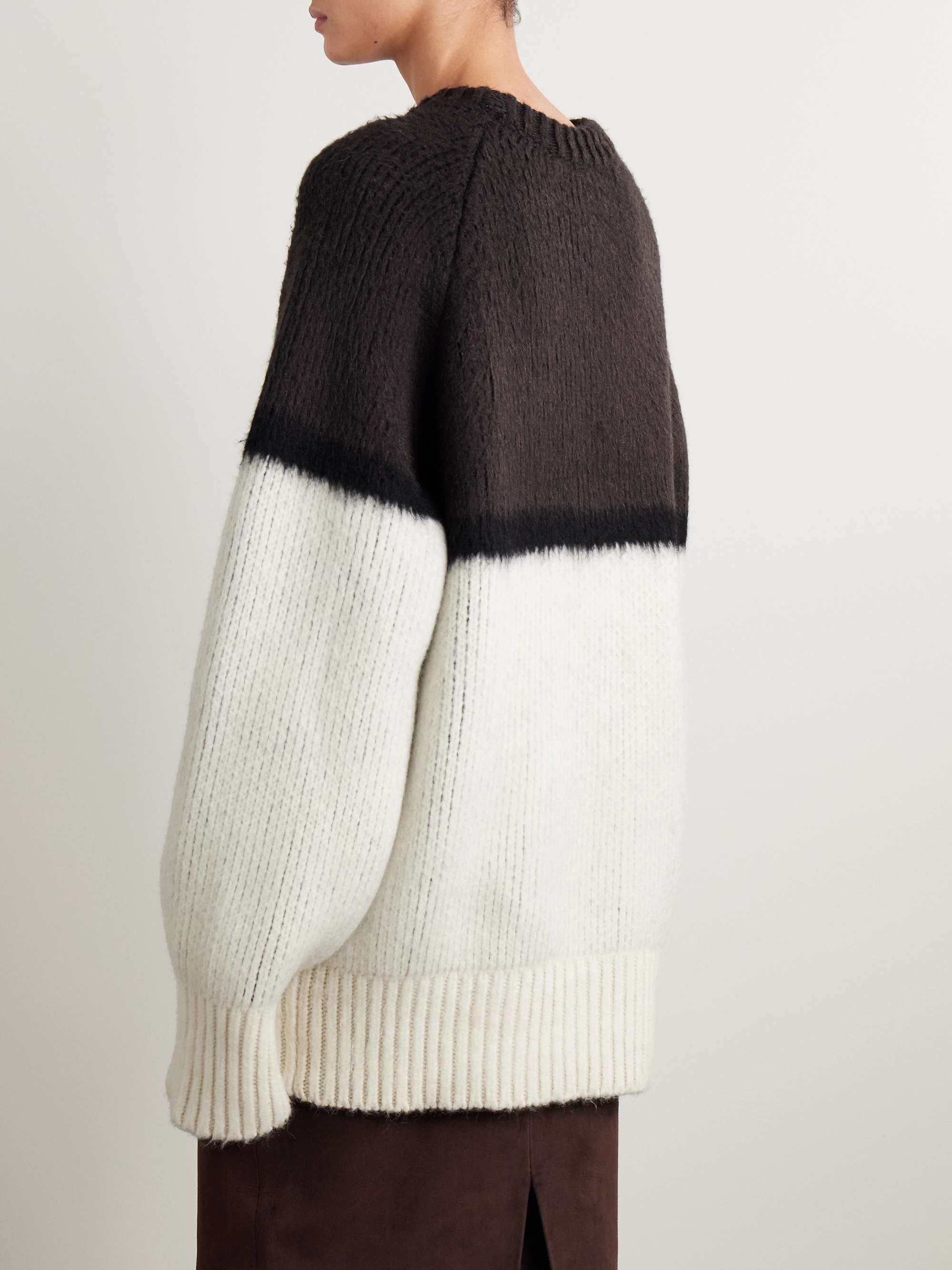 Martina oversized ribbed cashmere and mohair-blend sweater view