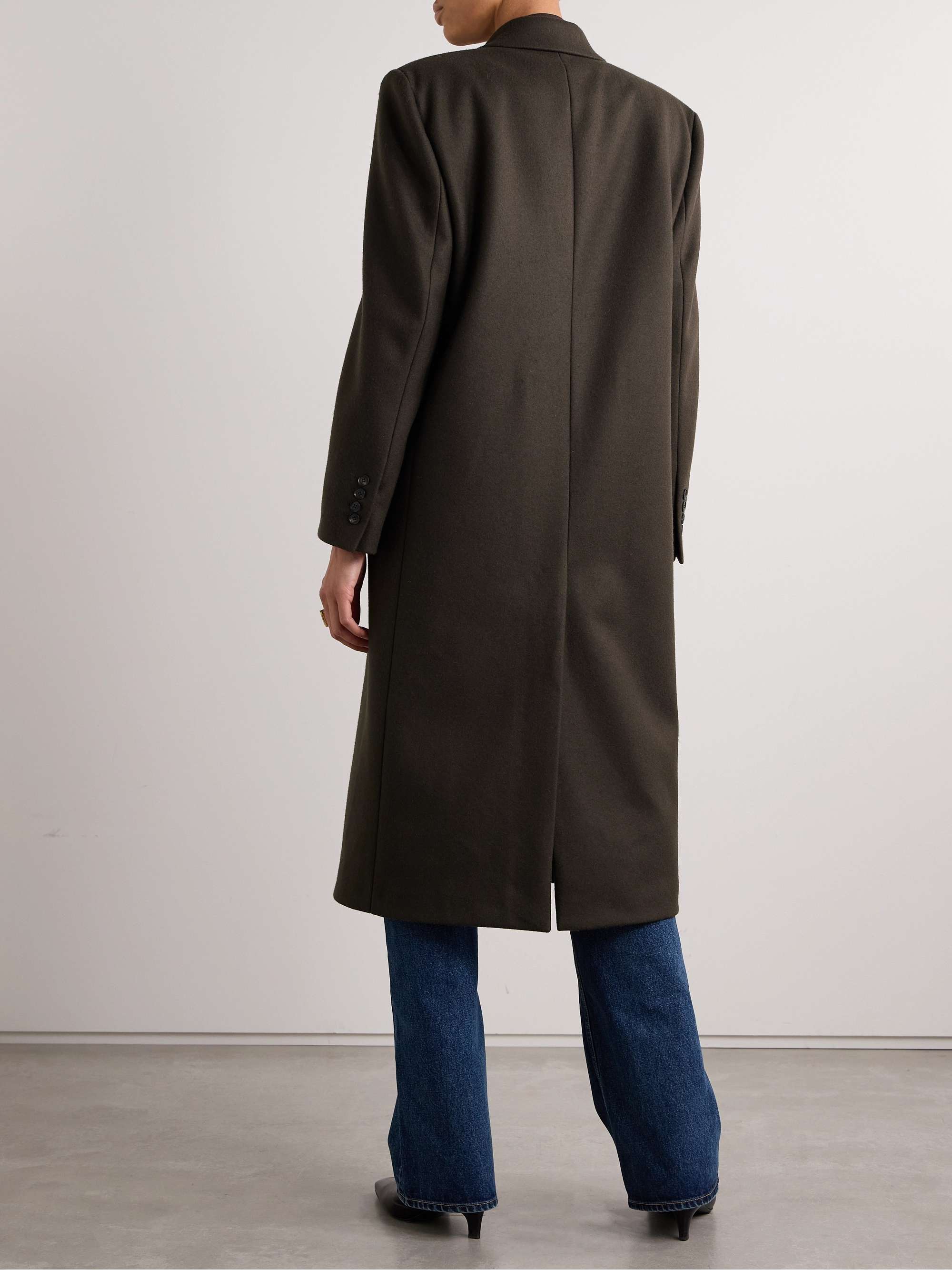 Edmont double-breasted wool-blend coat view