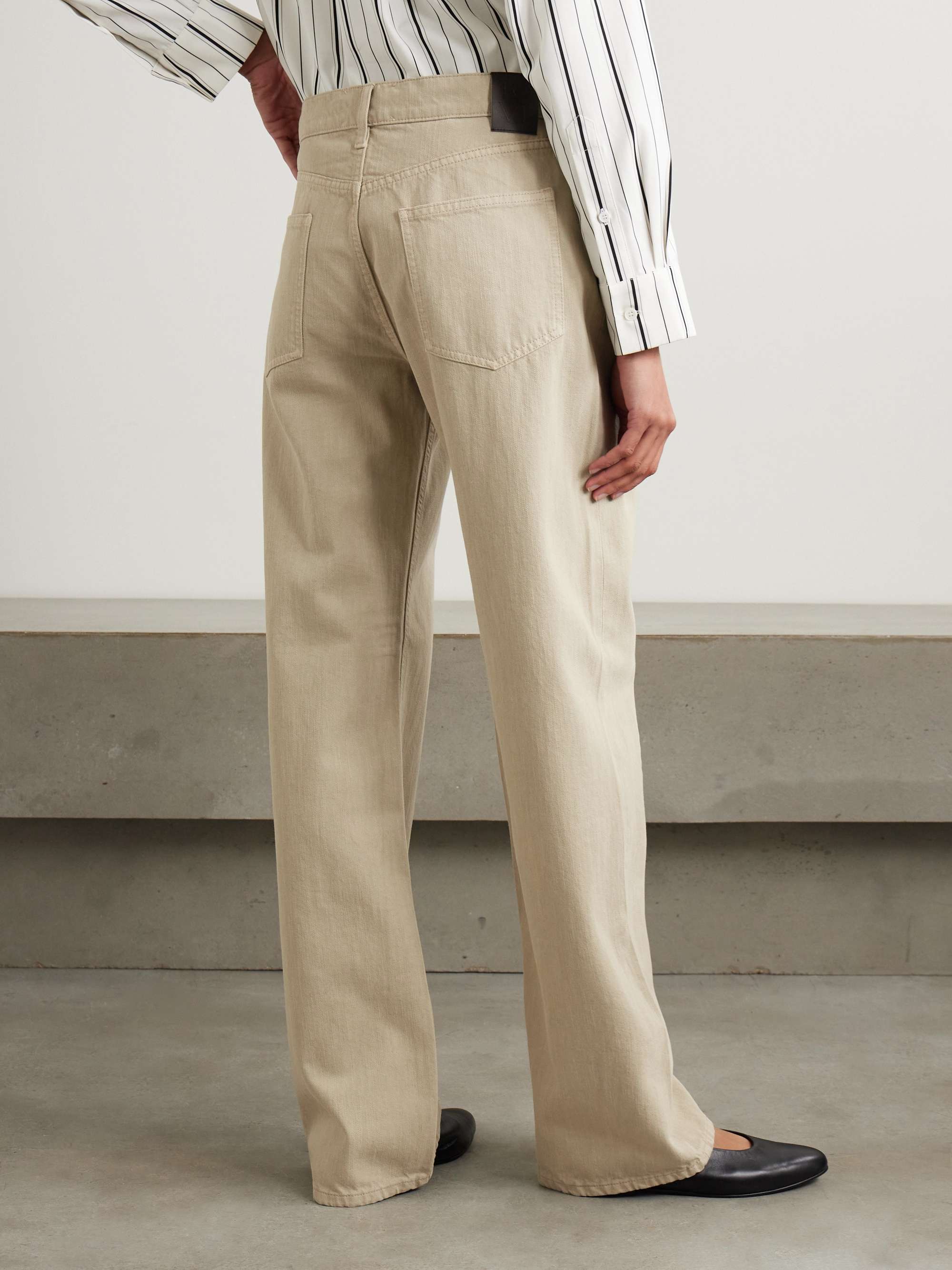 Everly high-rise straight-leg organic jeans view