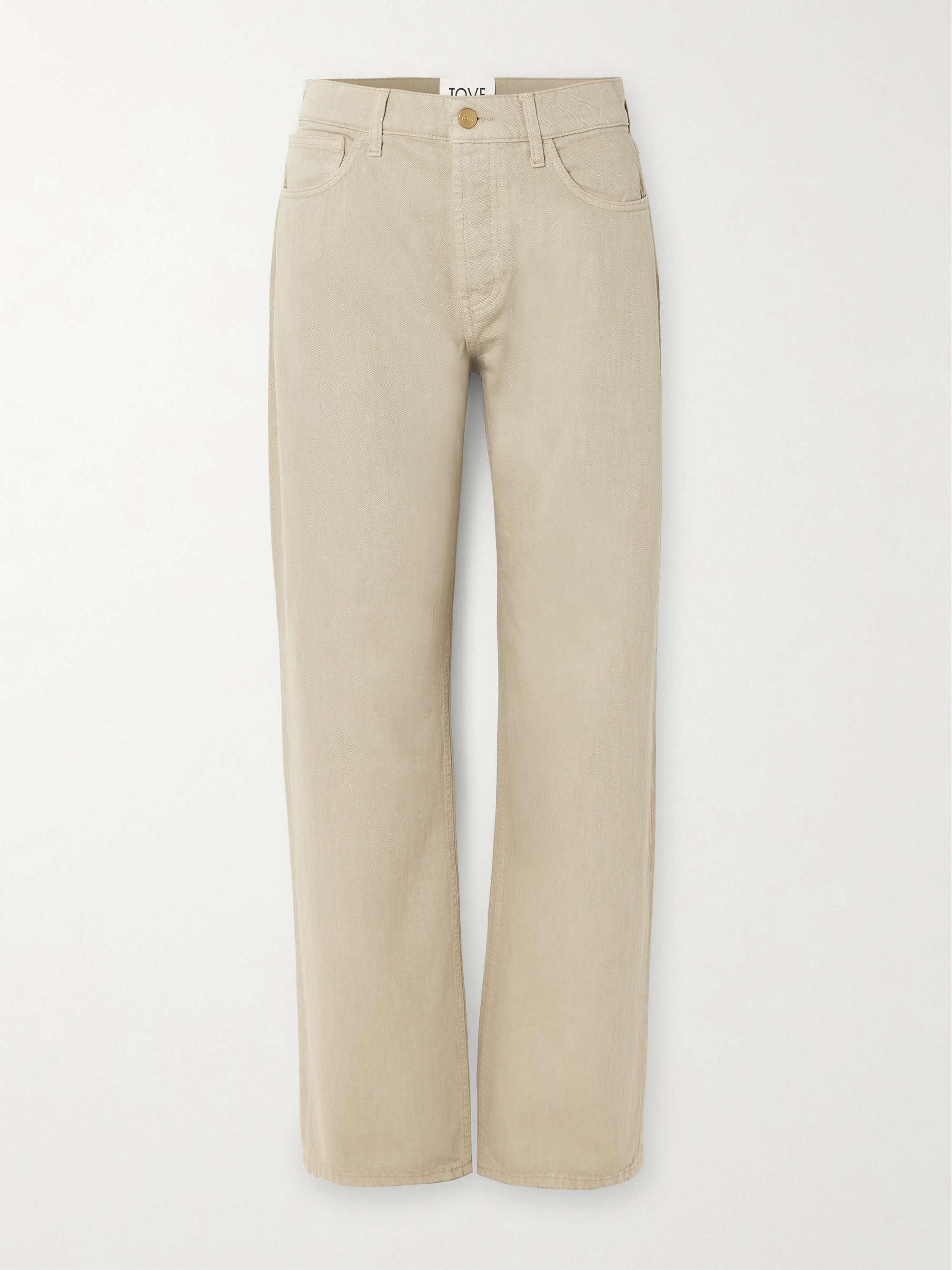 Everly high-rise straight-leg organic jeans view