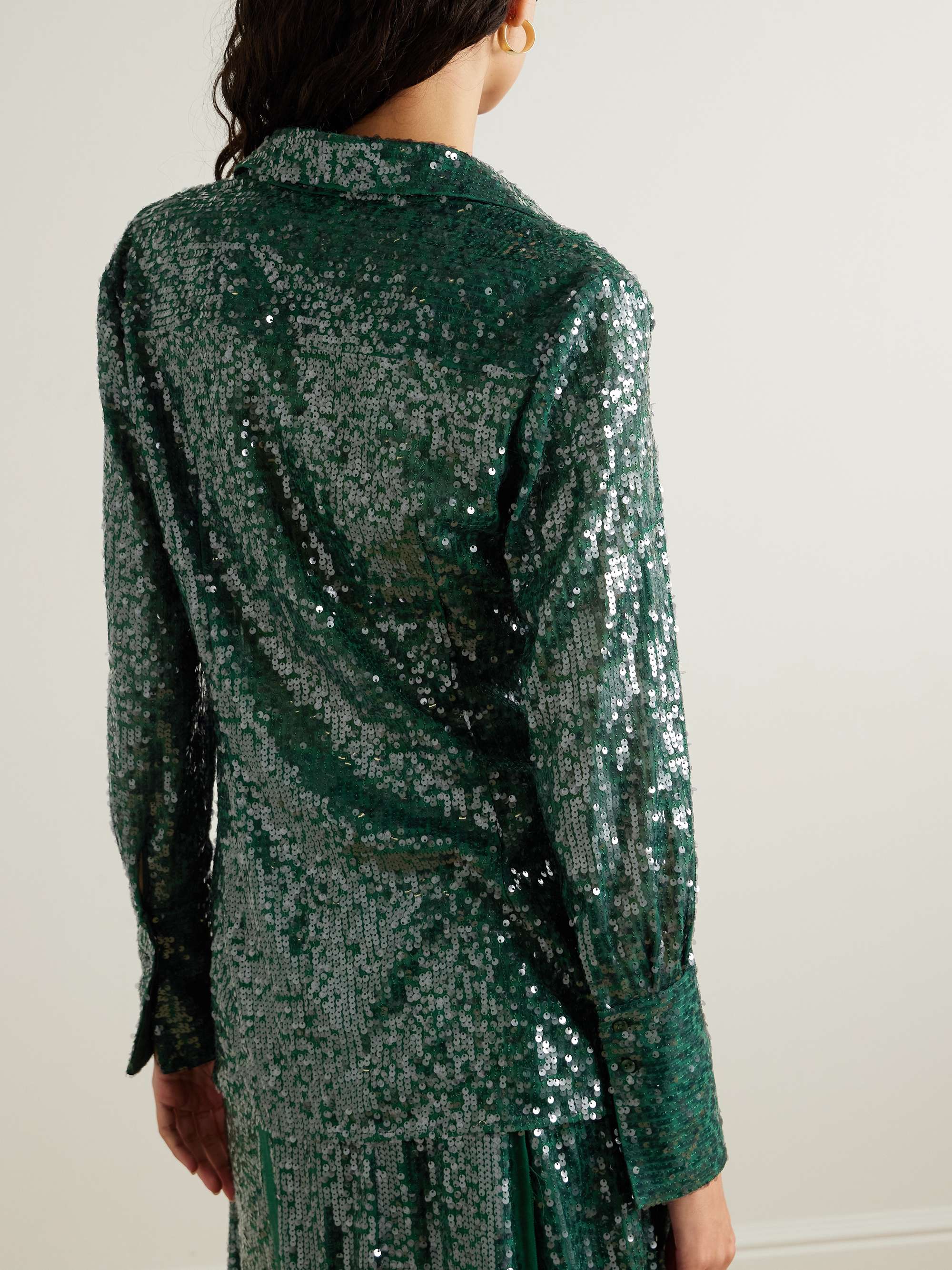 Sequined chiffon shirt view