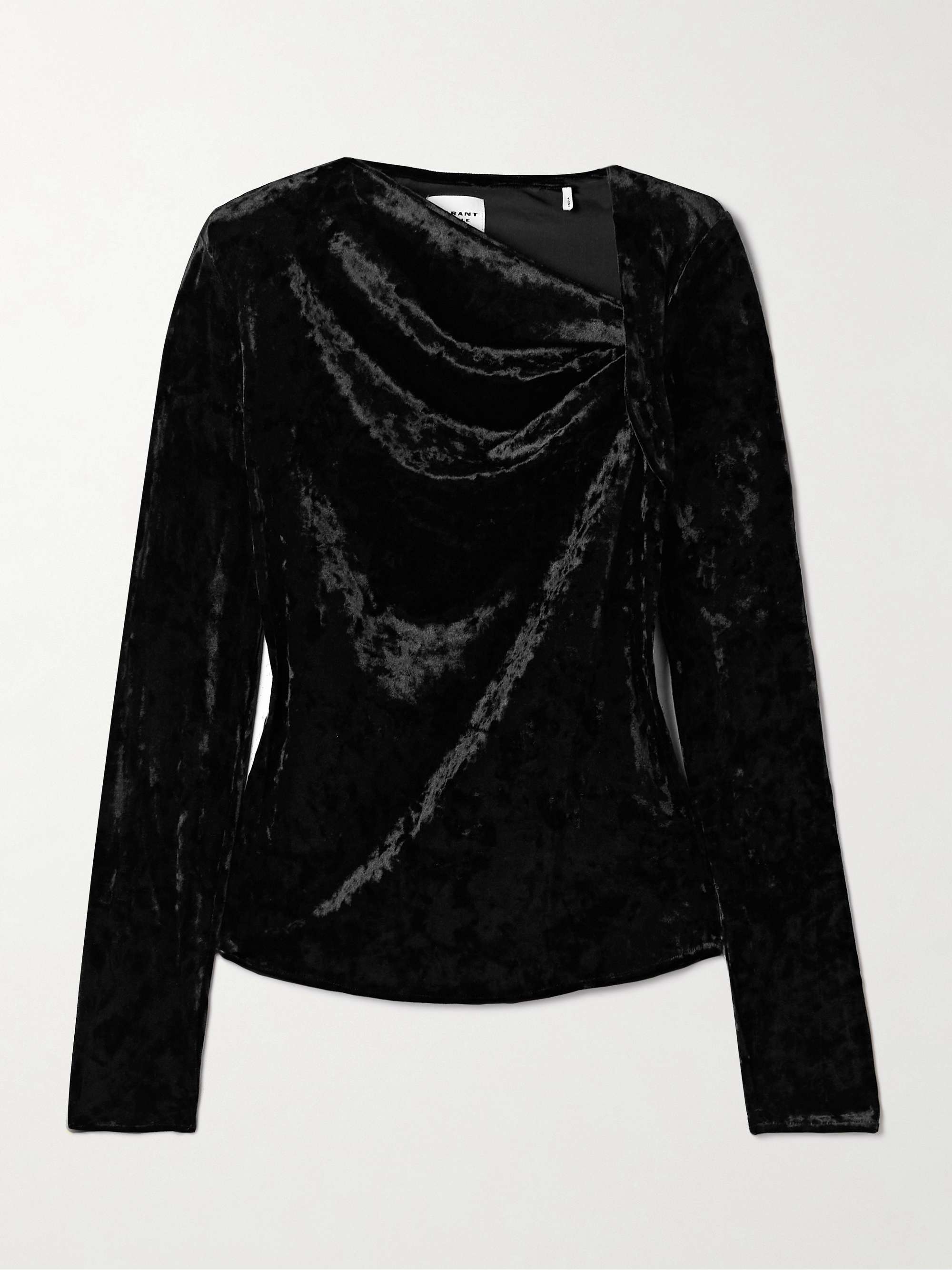 Baixa draped velvet top view