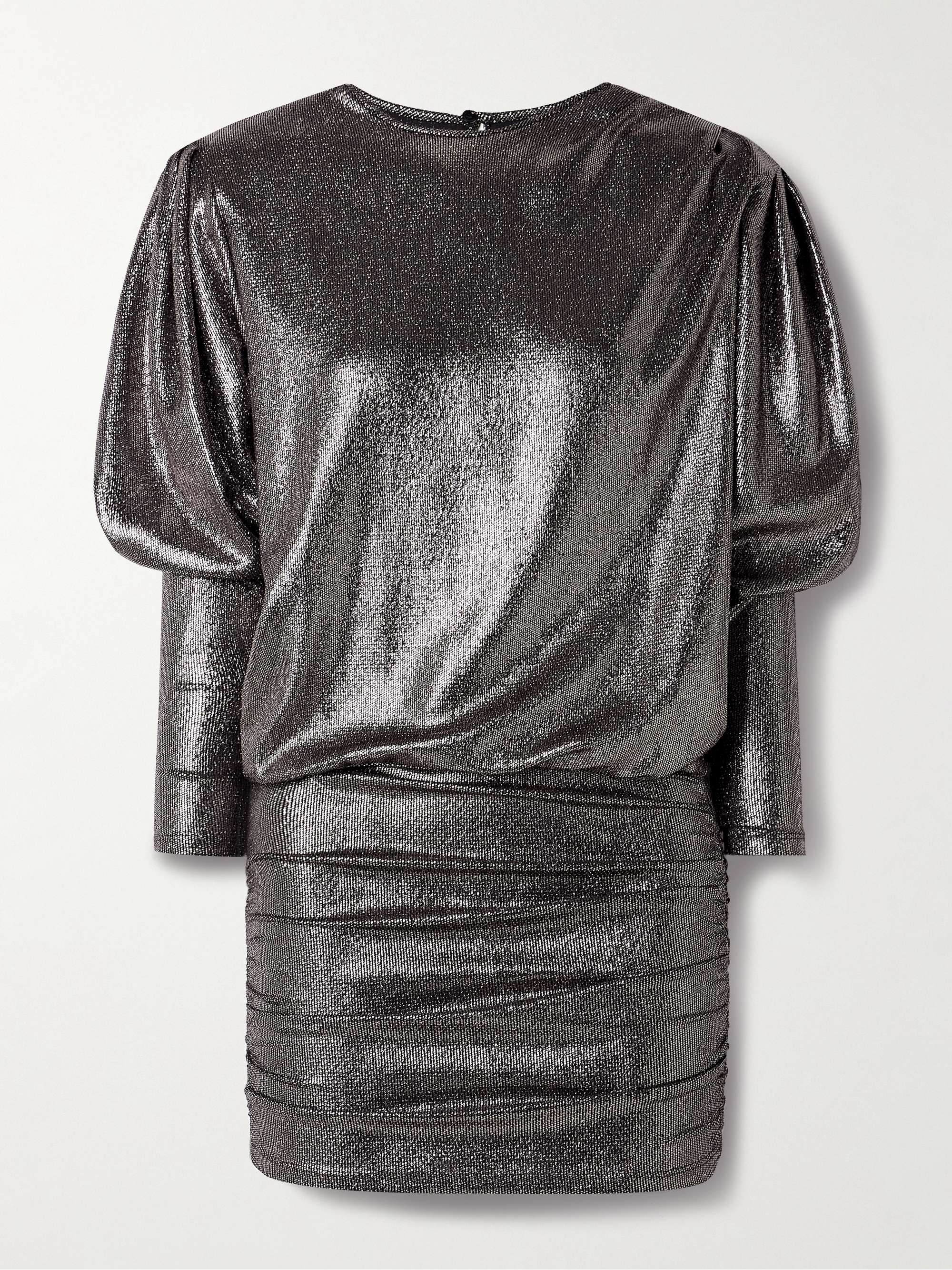 Britany ruched metallic stretch-jersey mini dress view