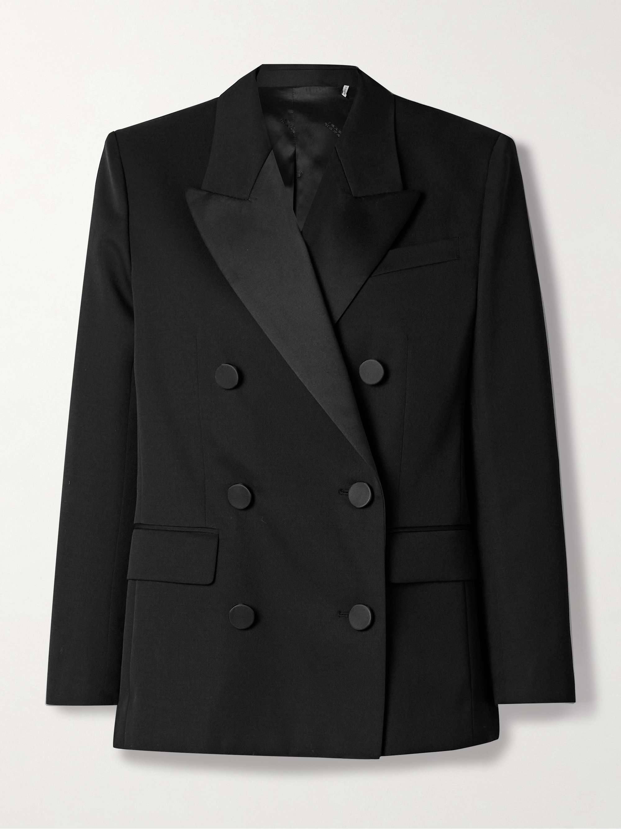 Natalia double-breasted wool-twill blazer view