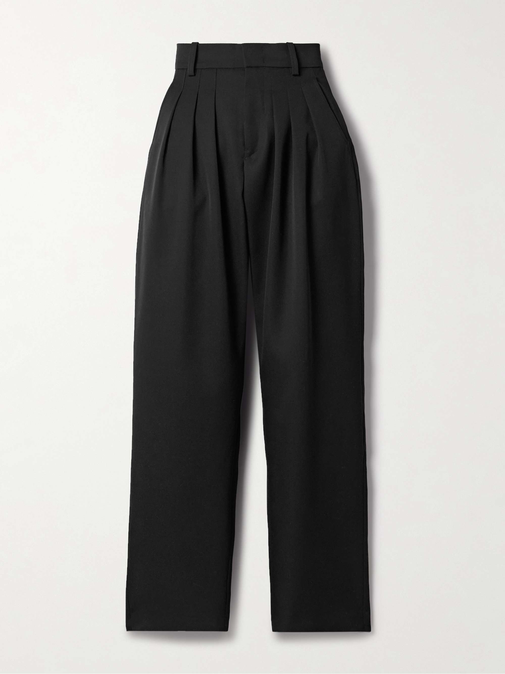 Casile pleated wool-twill tapered pants view