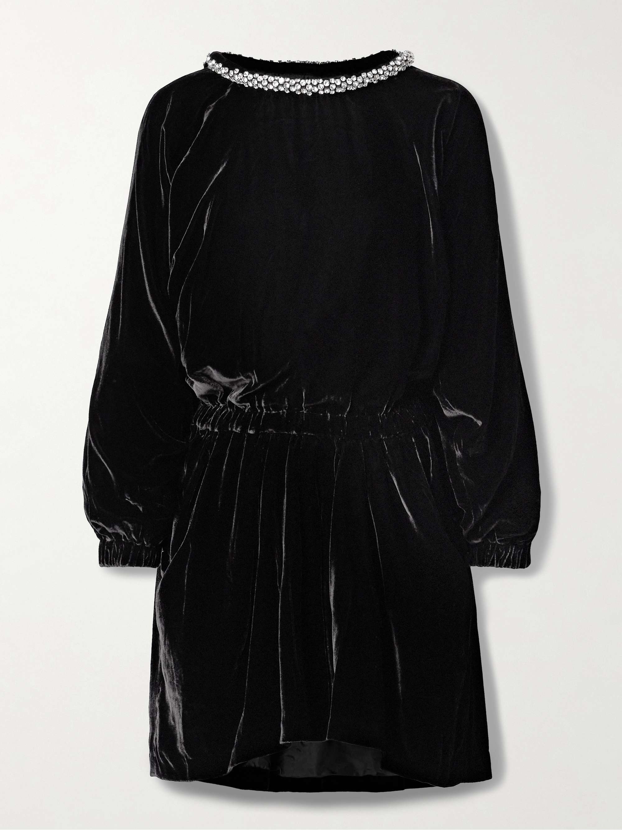 Beniga crystal-embellished velvet mini dress view
