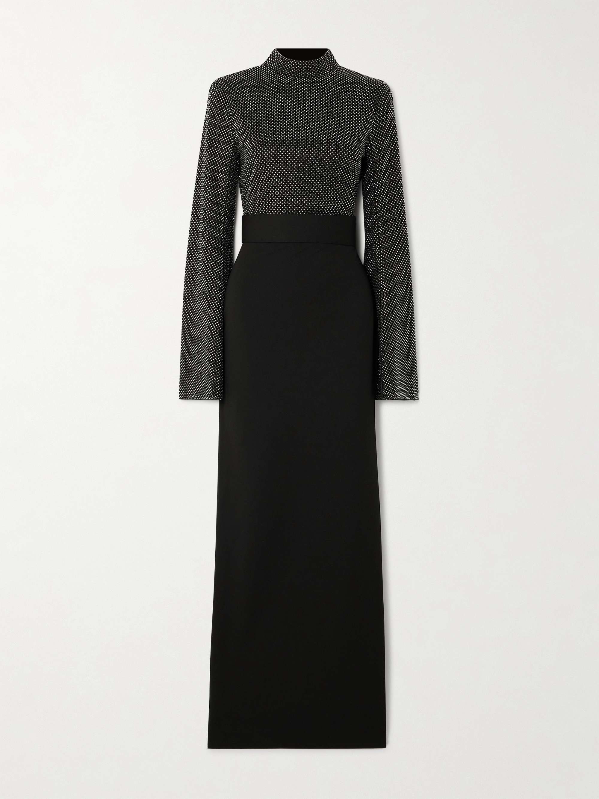 The Lolo crystal-embellished crepe gown view