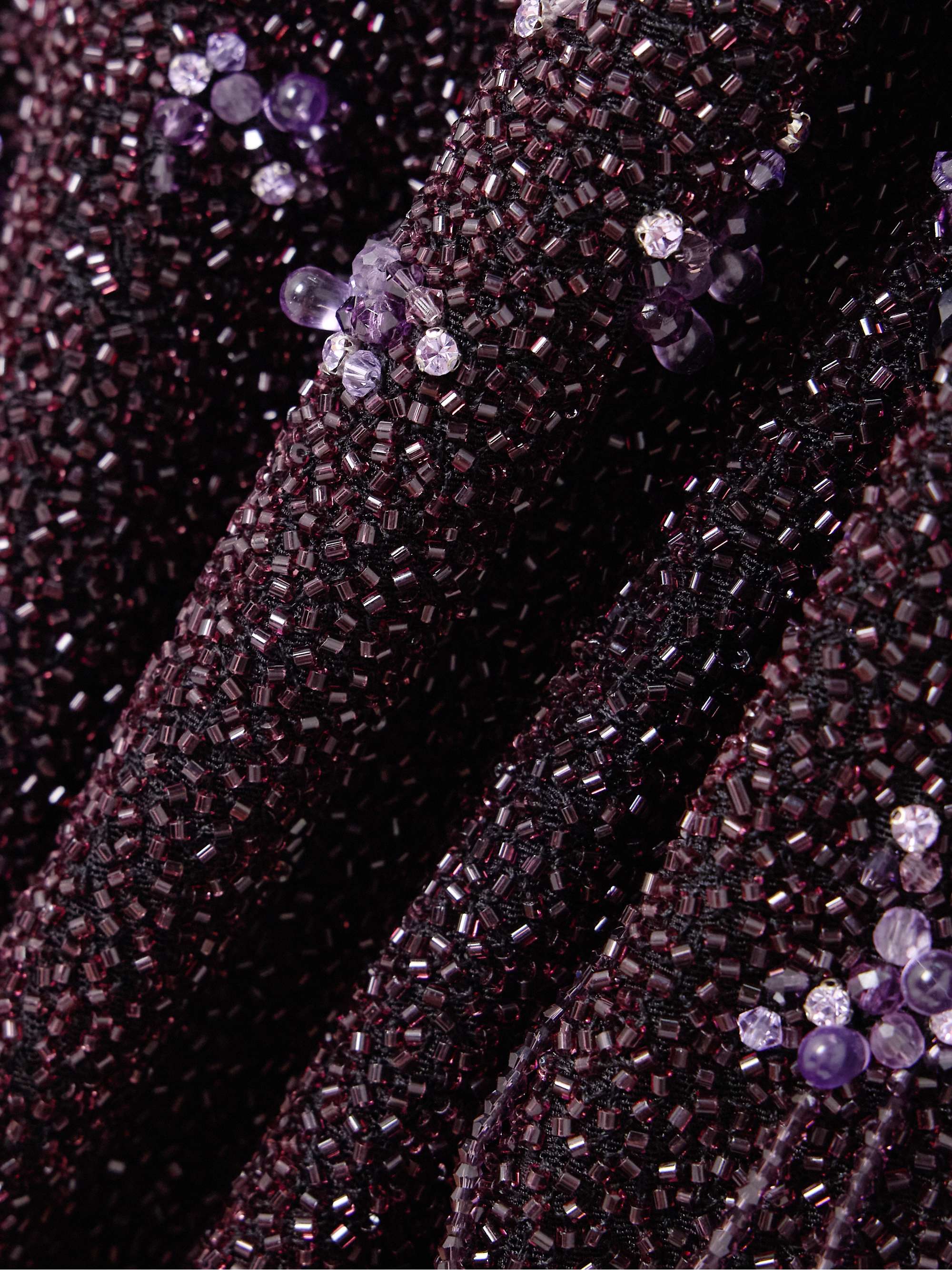 Wisteria embellished stretch-mesh gown view