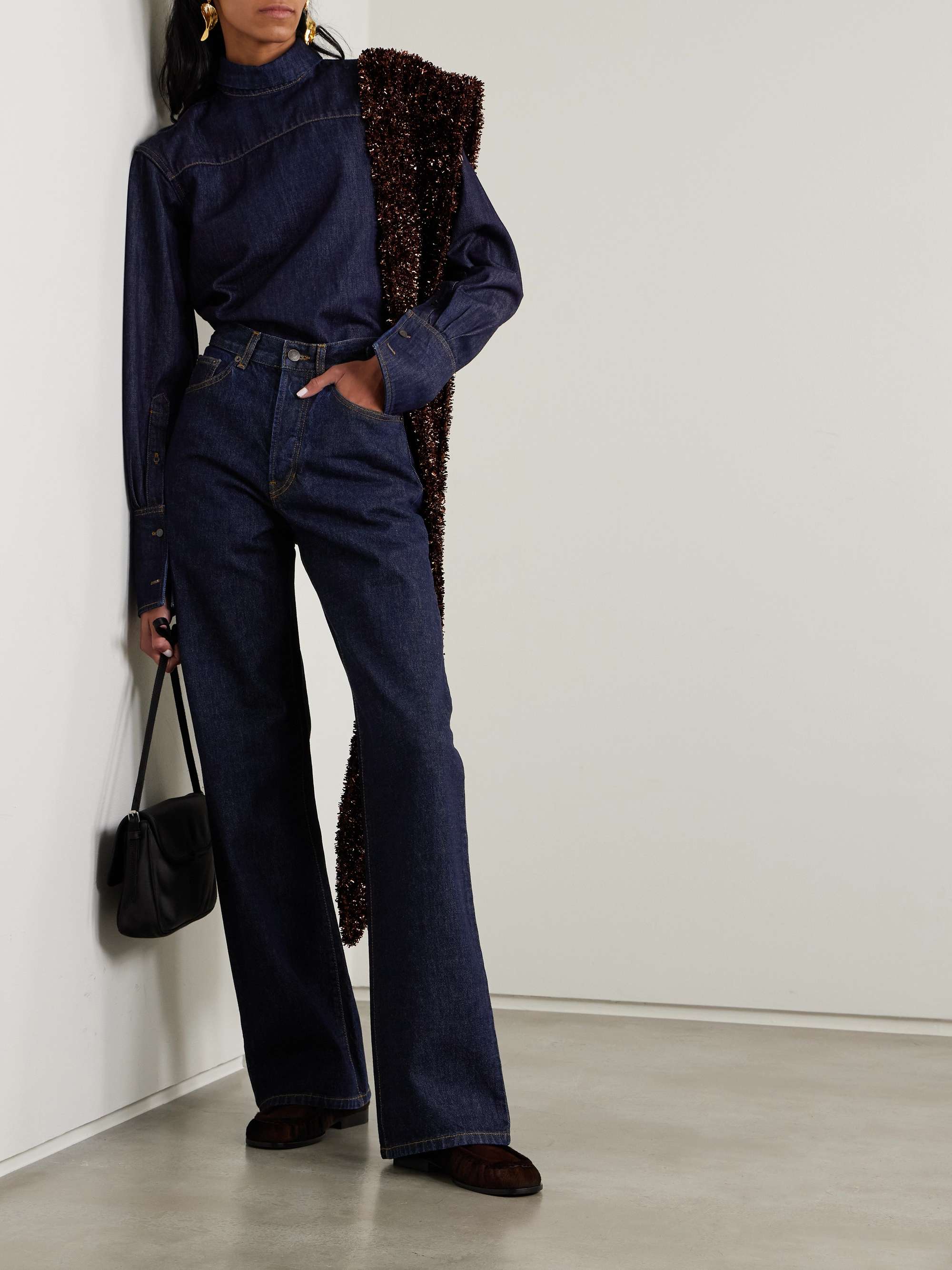 High-rise flared jeans view