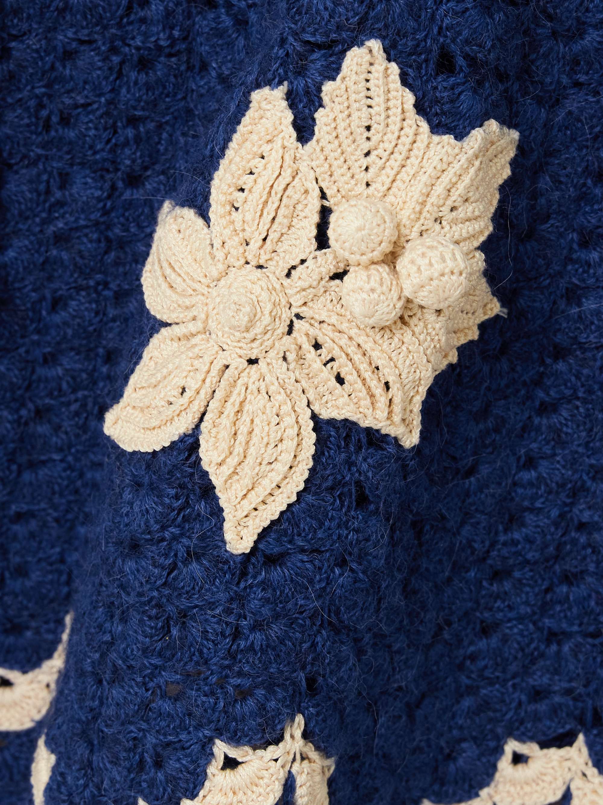 + ESCVDO Muhu crocheted alpaca midi skirt view