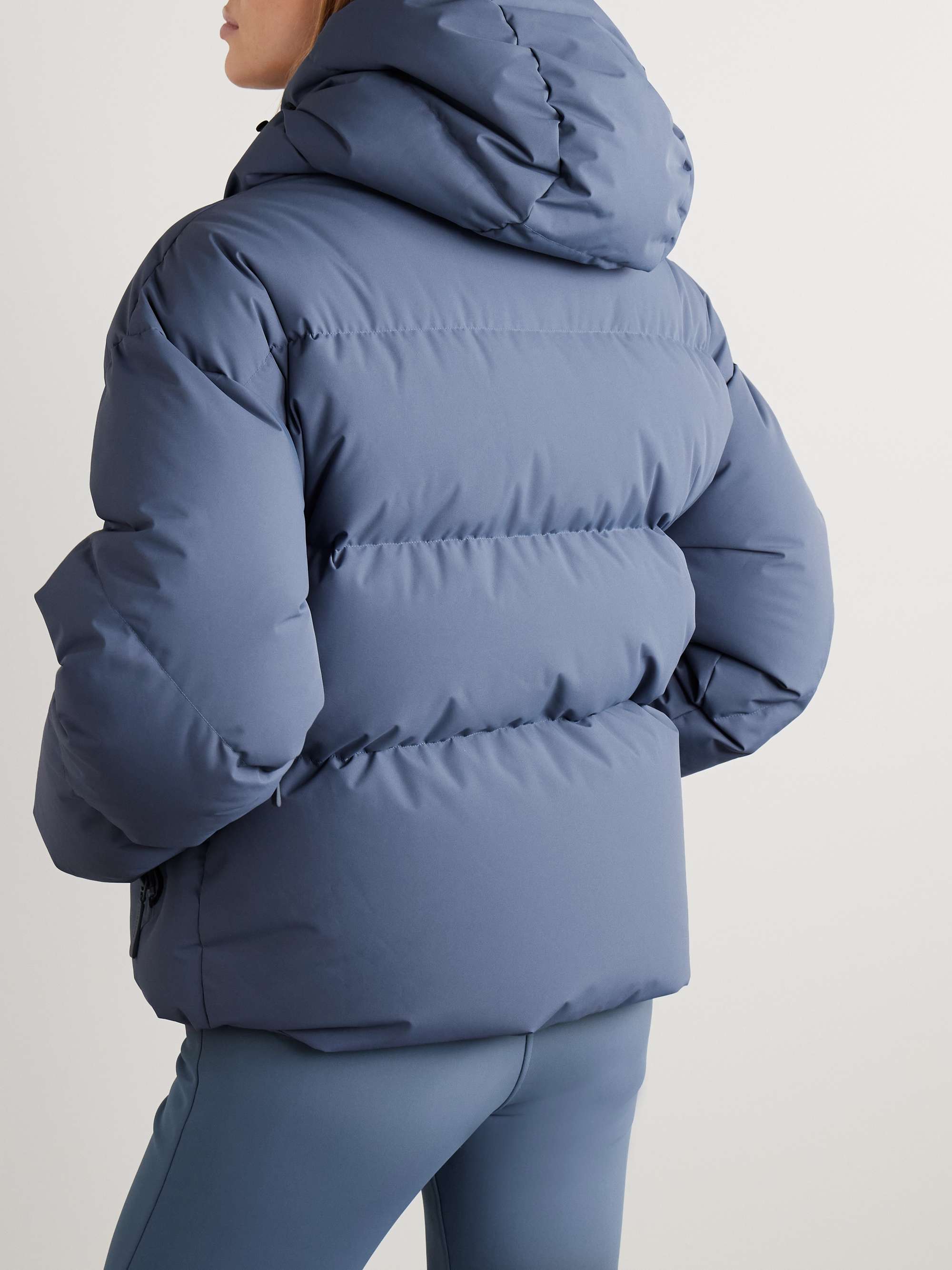 Meribel hooded quilted down ski jacket view