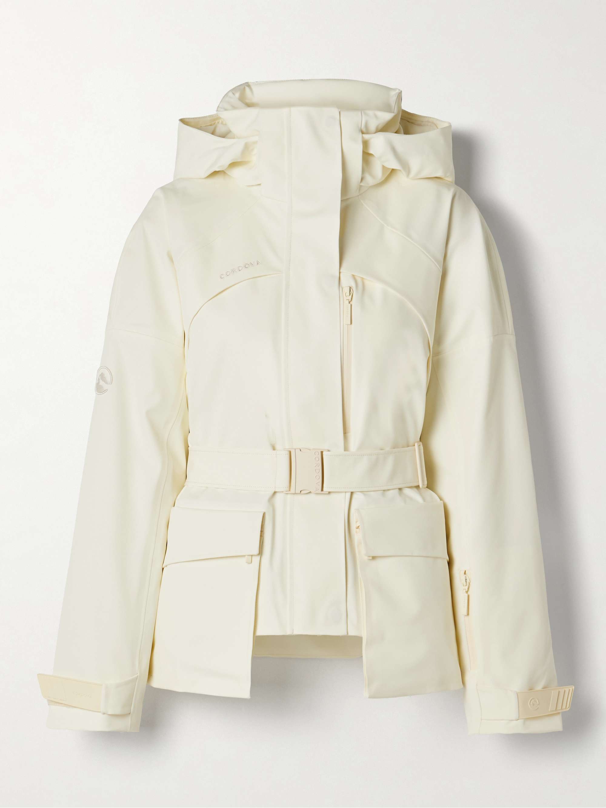 Tignes hooded belted ski jacket view
