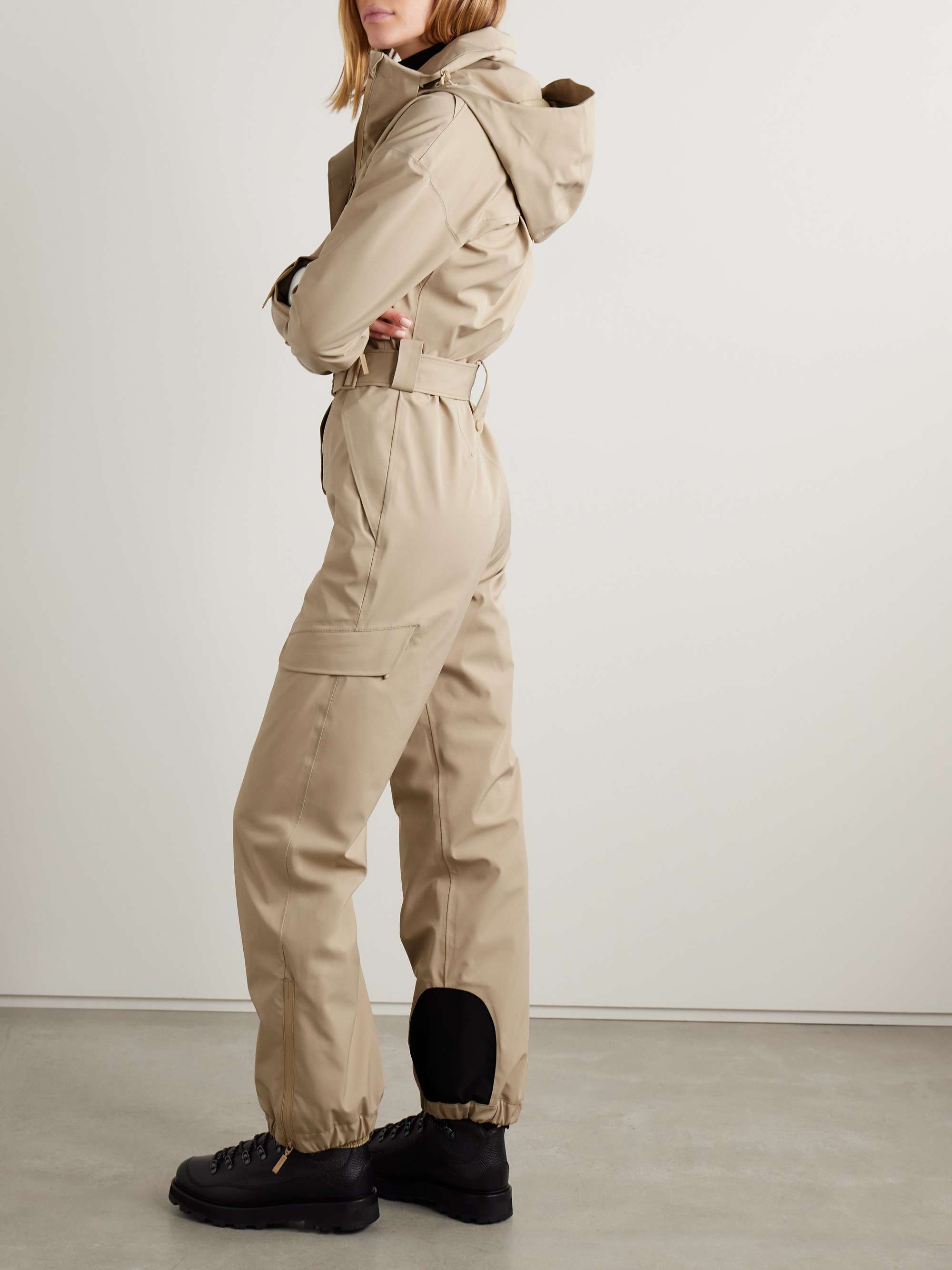 Apex hooded belted ski suit view