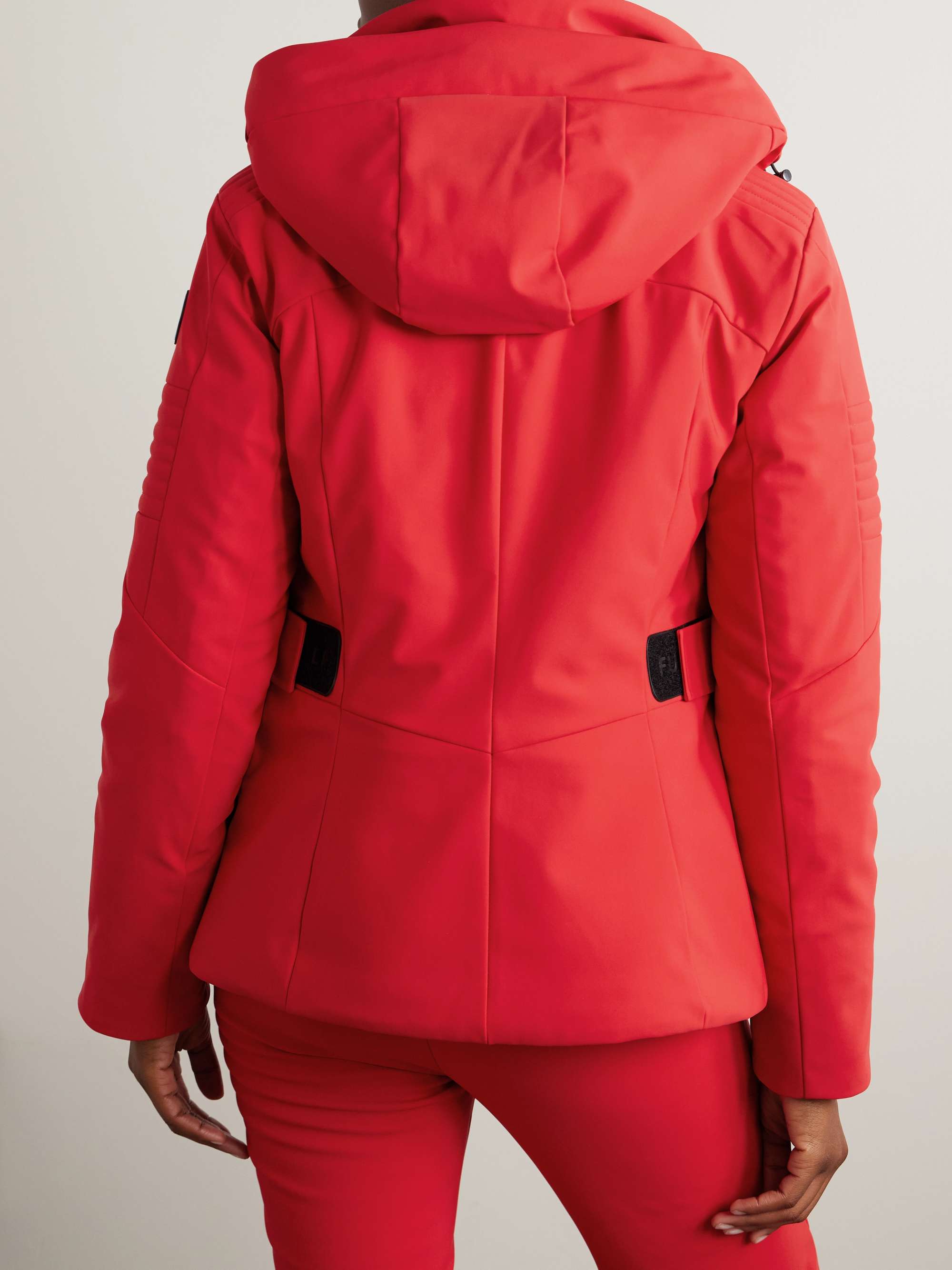 Katarina hooded paneled shell ski jacket view