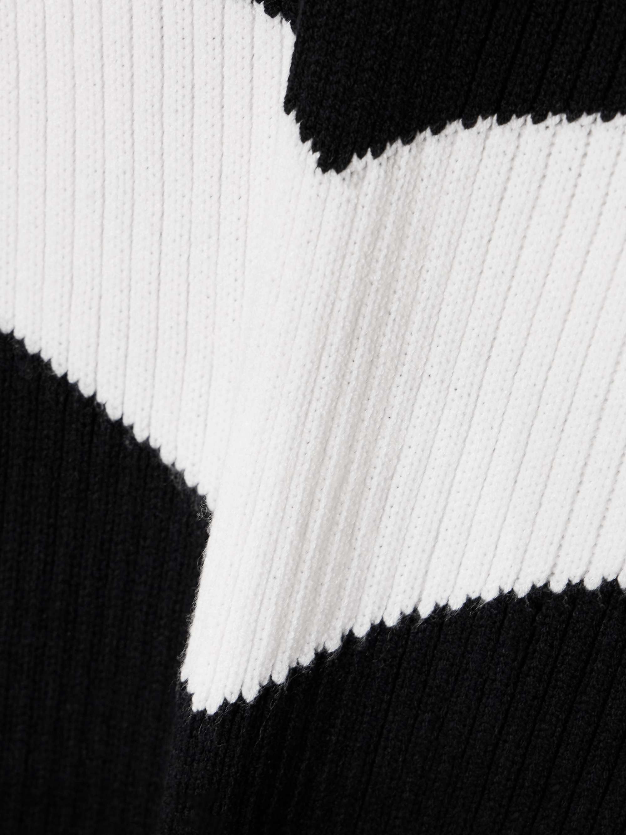 Andromede striped ribbed-knit half-zip sweater view