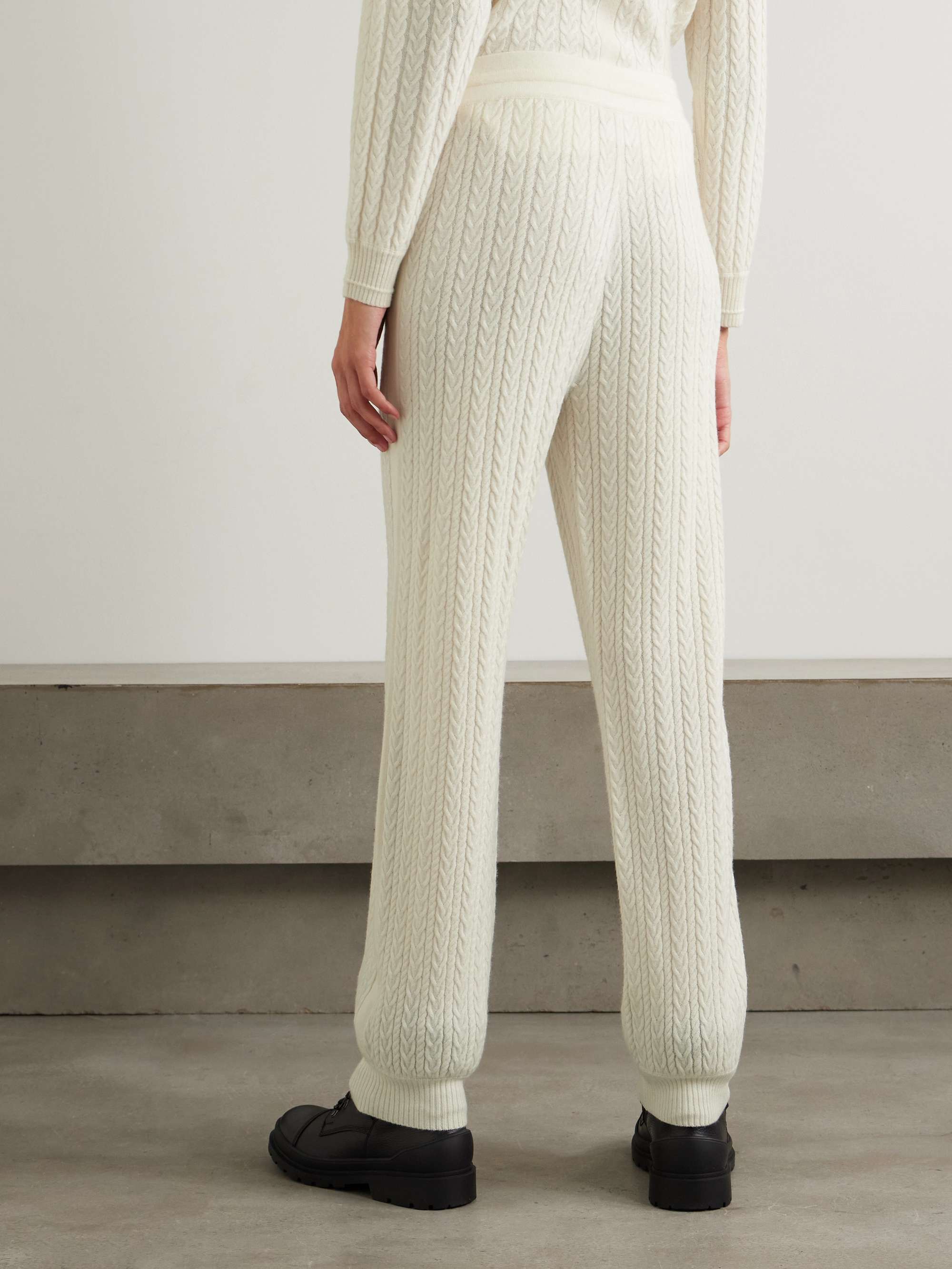 Lakota cable-knit wool sweatpants view