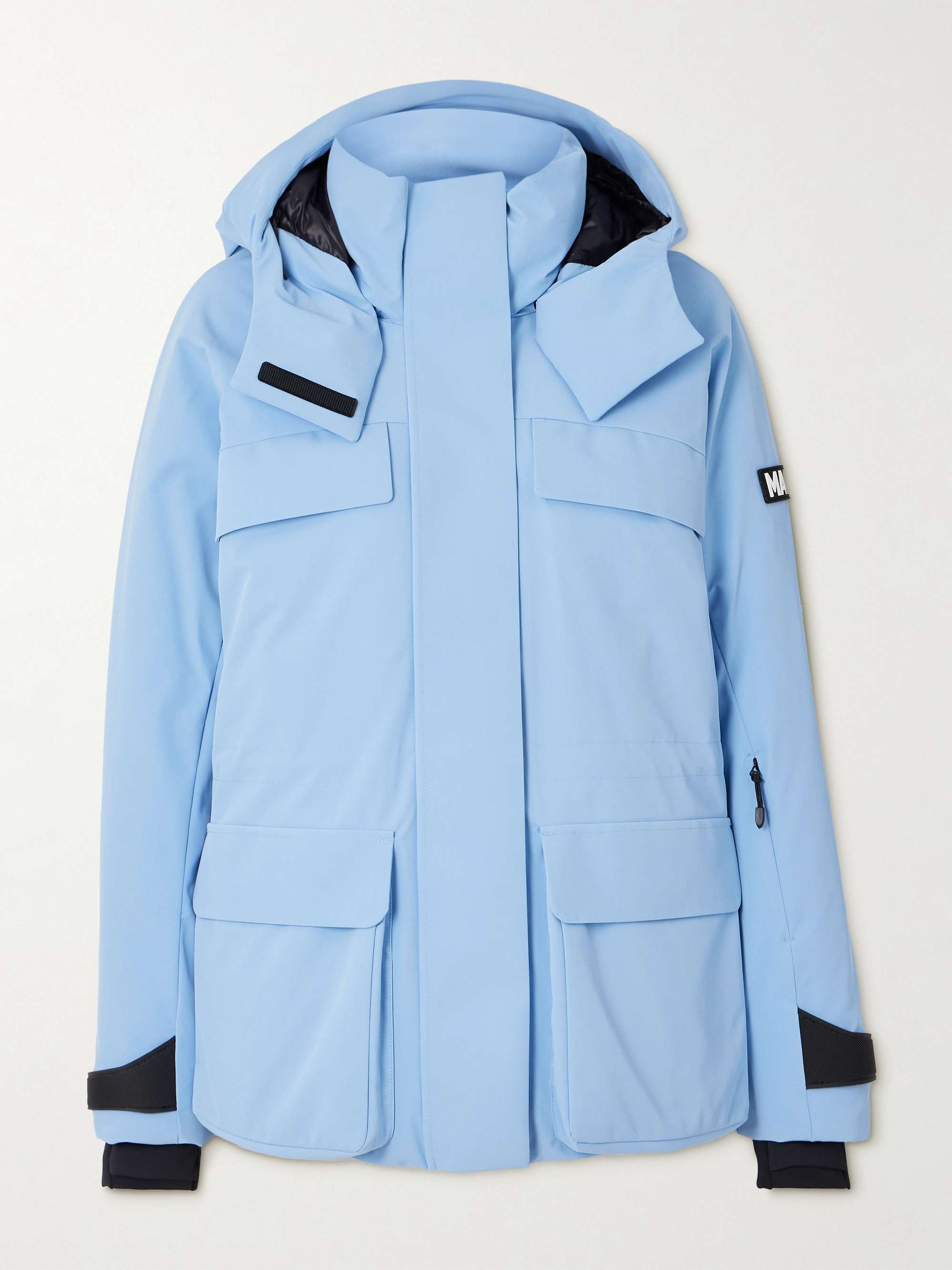 ICLYN-R hooded appliquéd down ski jacket view