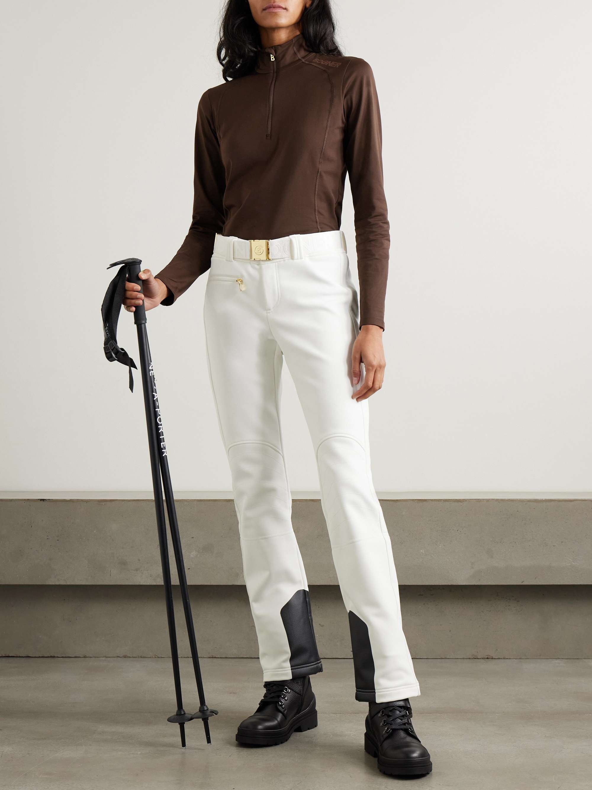 Medita stretch-jersey turtleneck top view