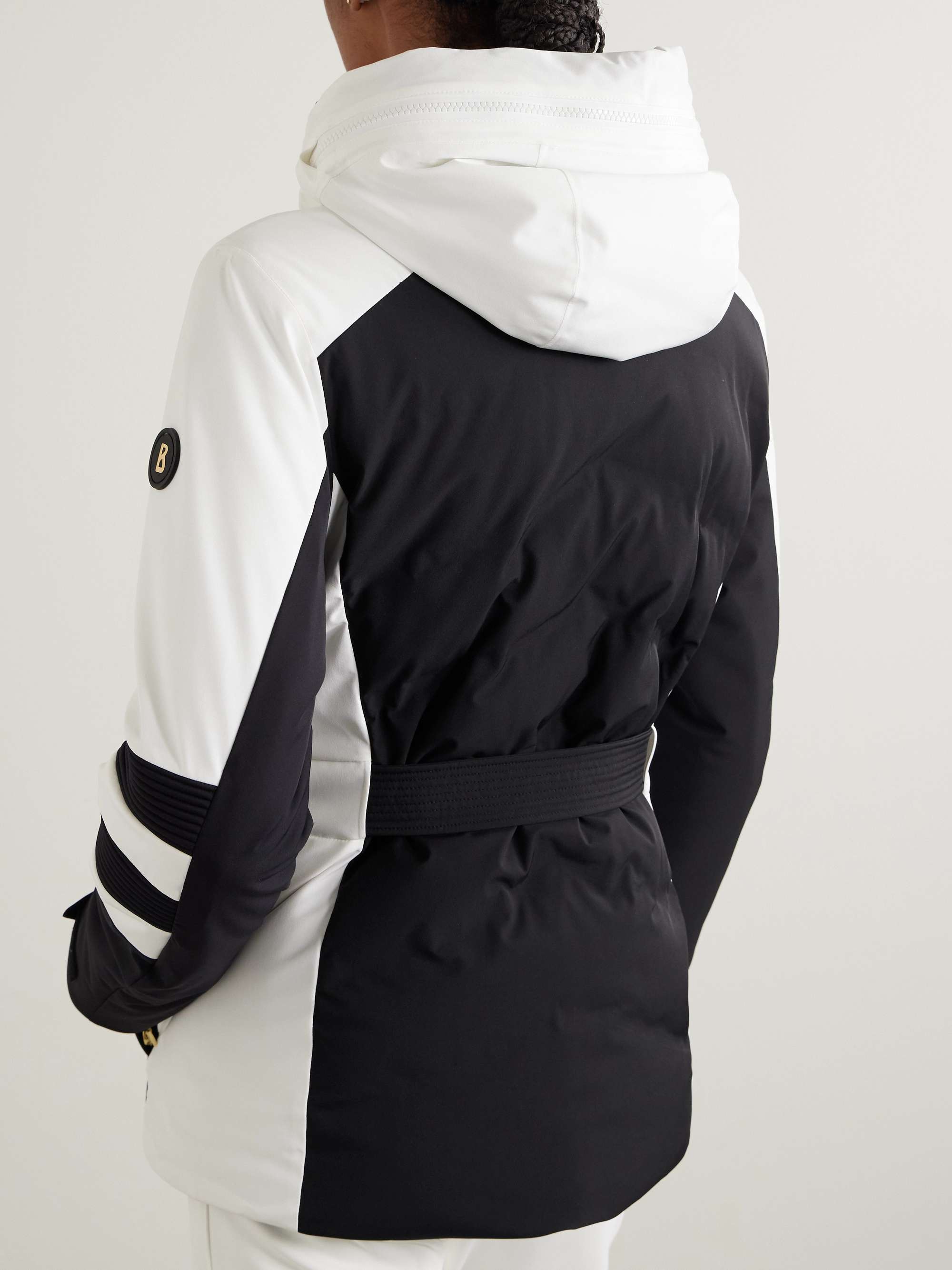 Kira belted hooded quilted ski jacket view