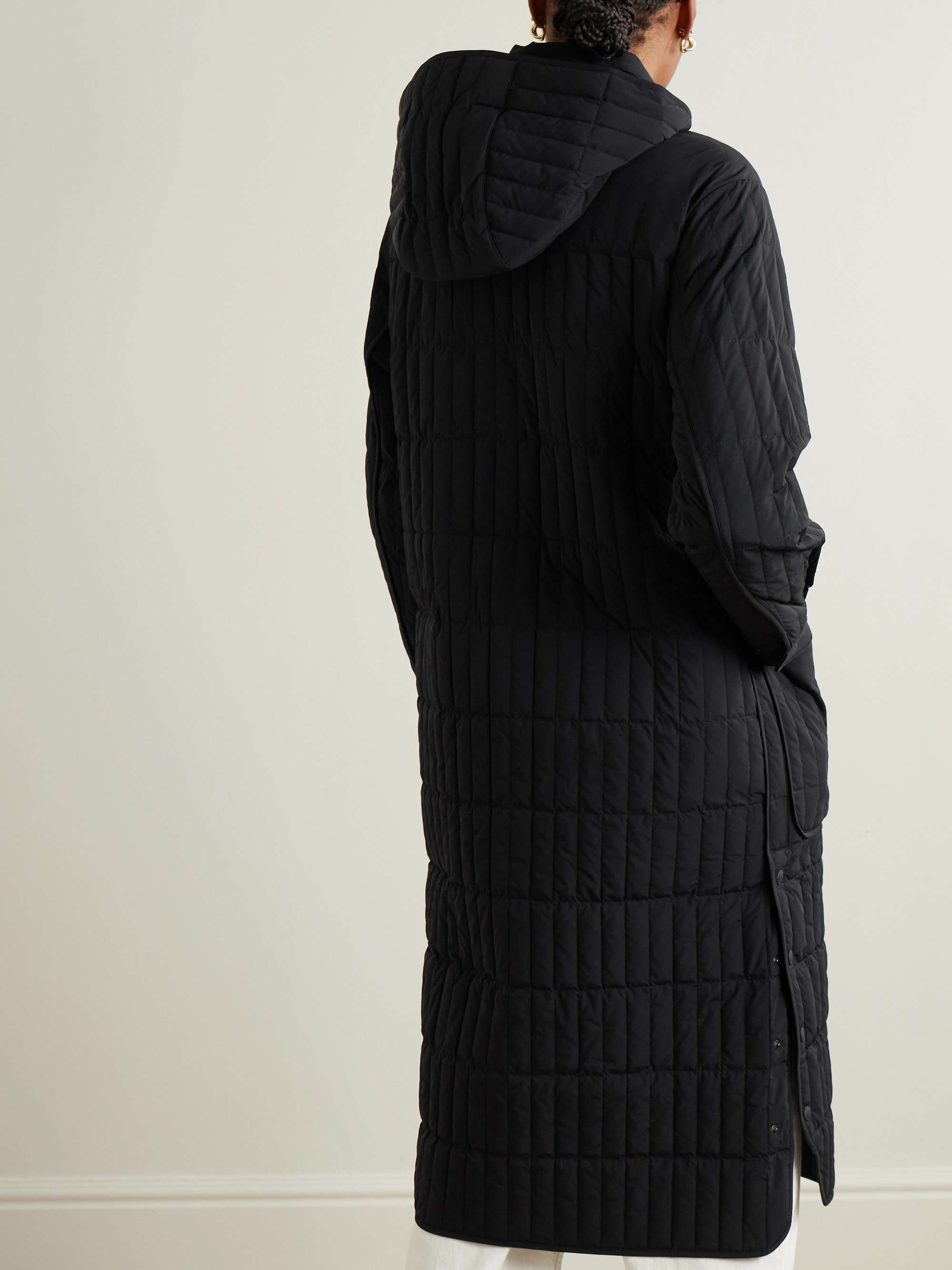 Tadoka hooded quilted recycled-shell down coat view
