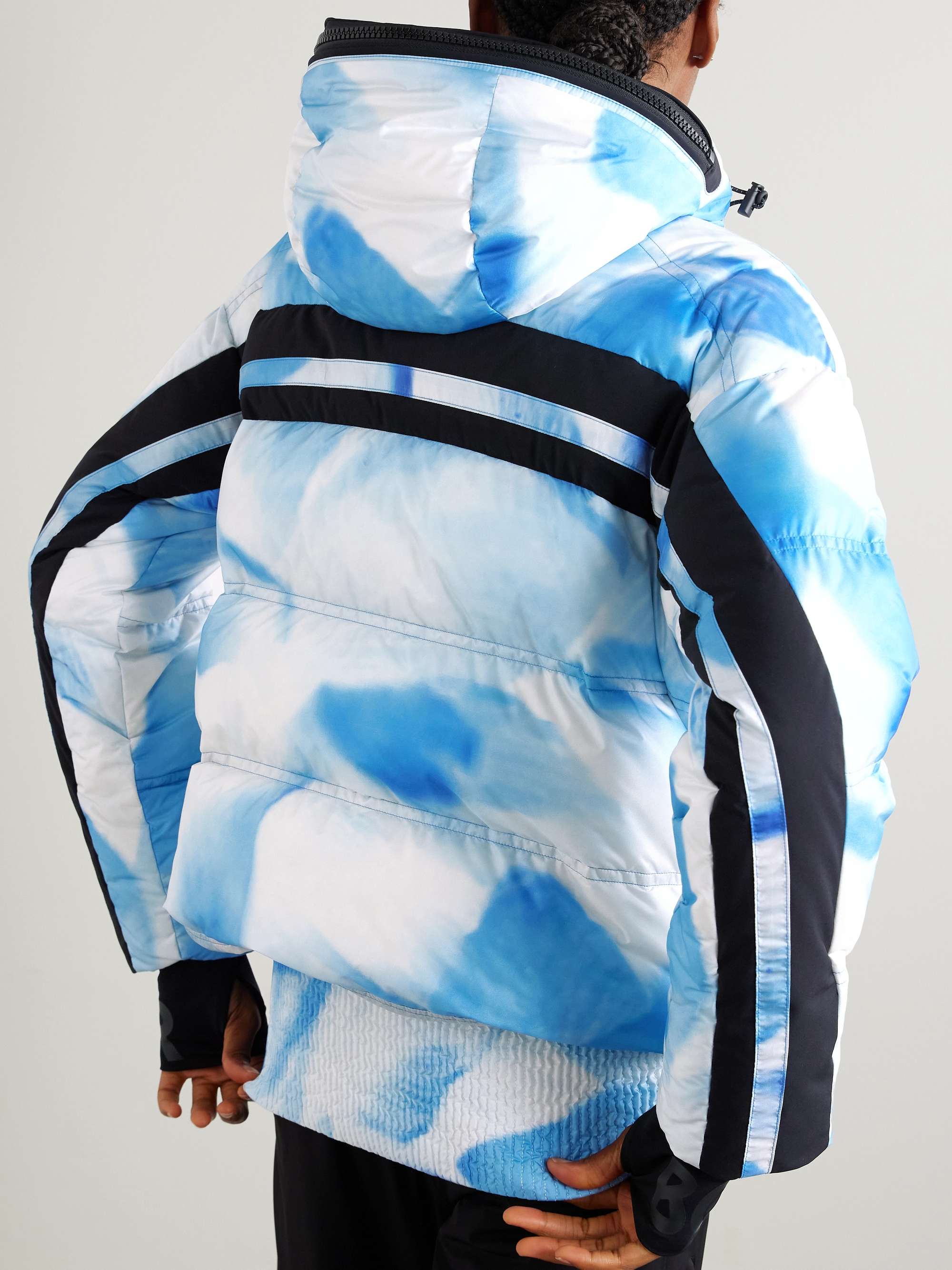 Kelly hooded printed quilted ski jacket view