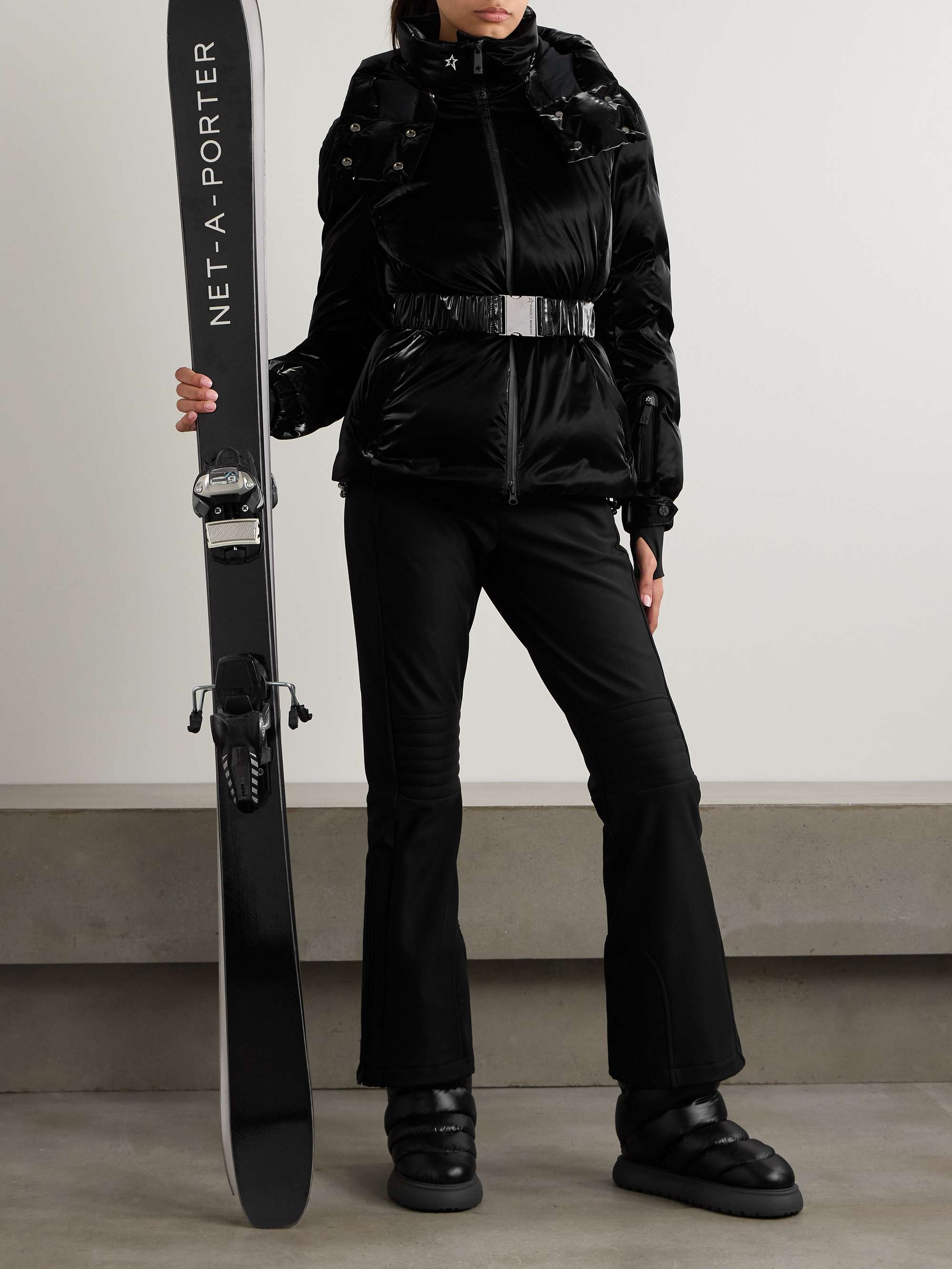 Candice belted quilted down ski jacket view