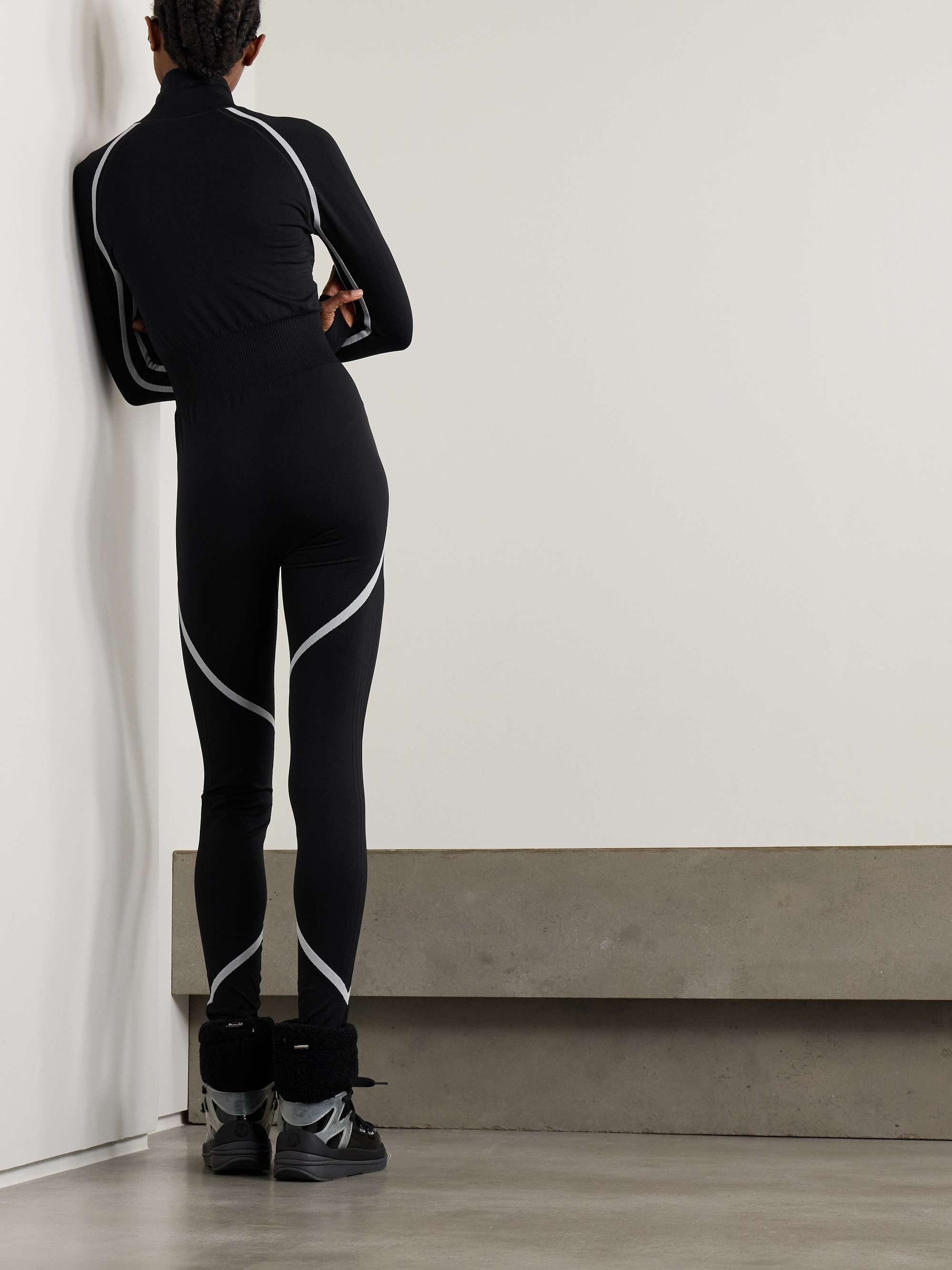 Stretch-knit ski jumpsuit view