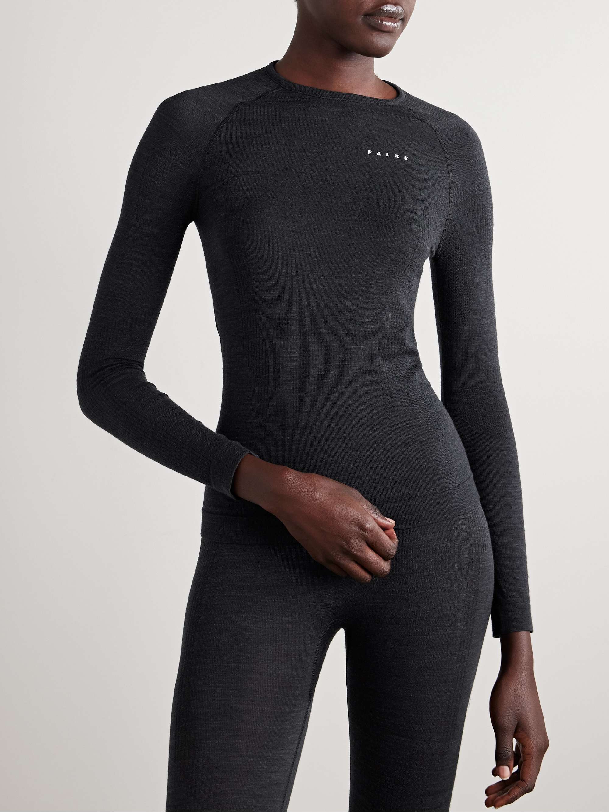 Wool-blend top view
