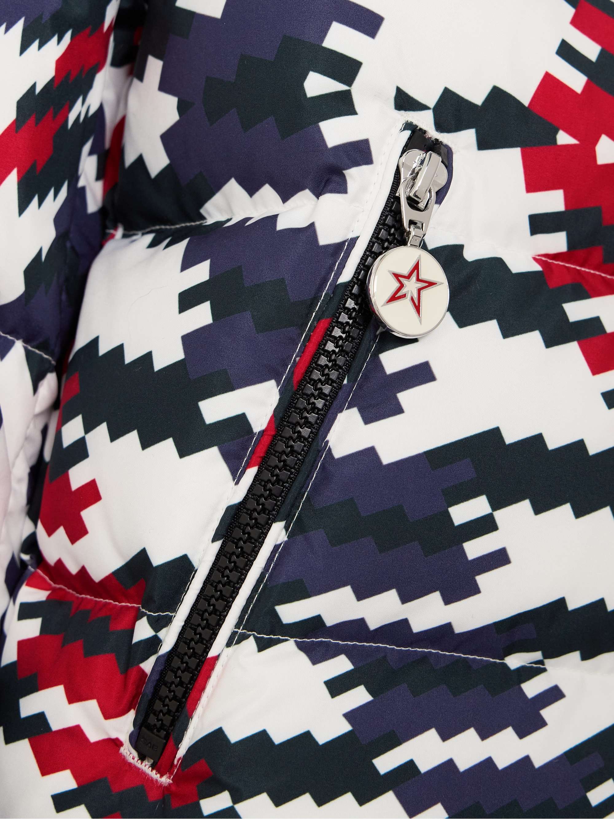 Polar Flare quilted printed down ski jacket view