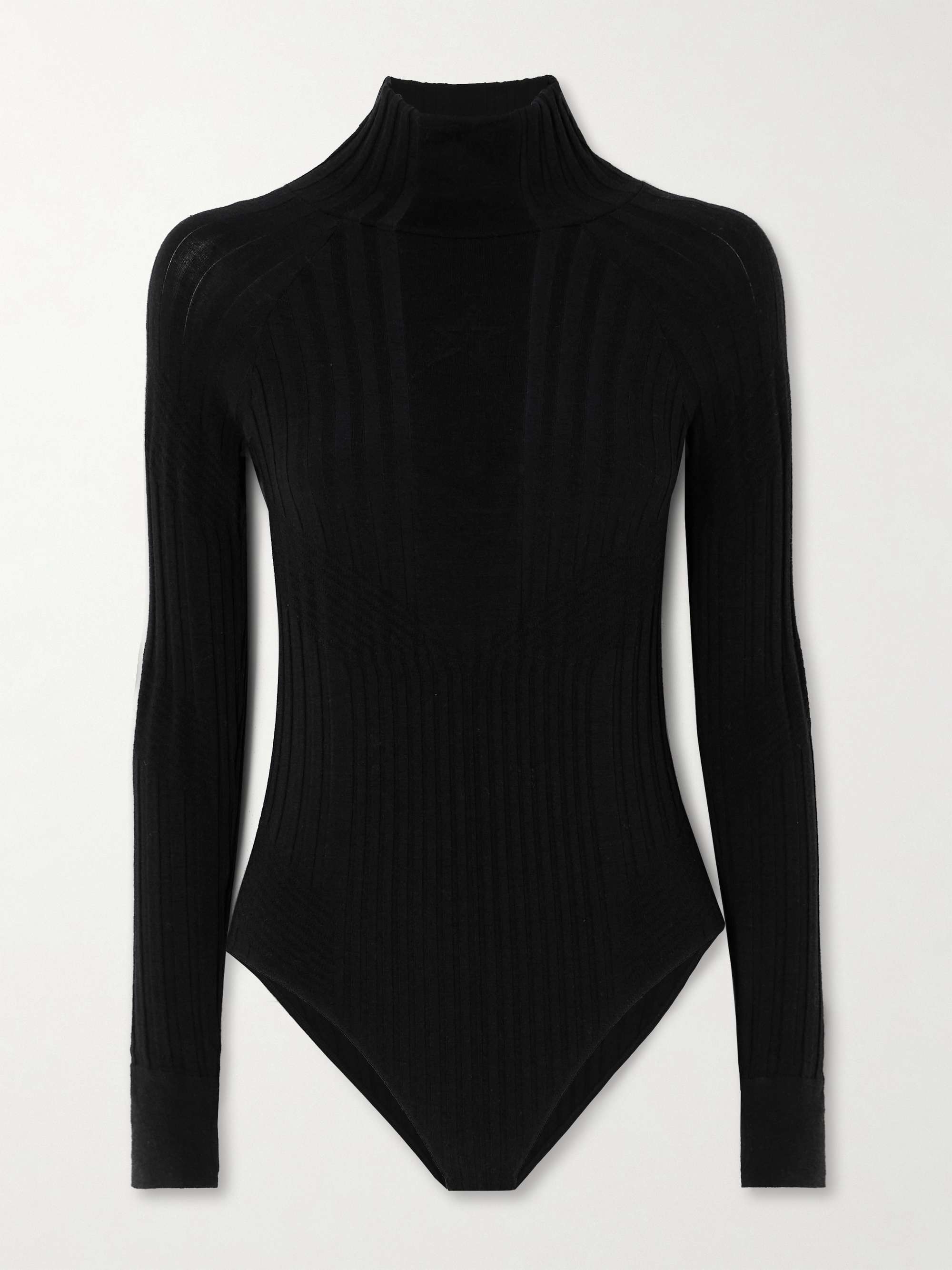 Ribbed stretch-knit bodysuit view