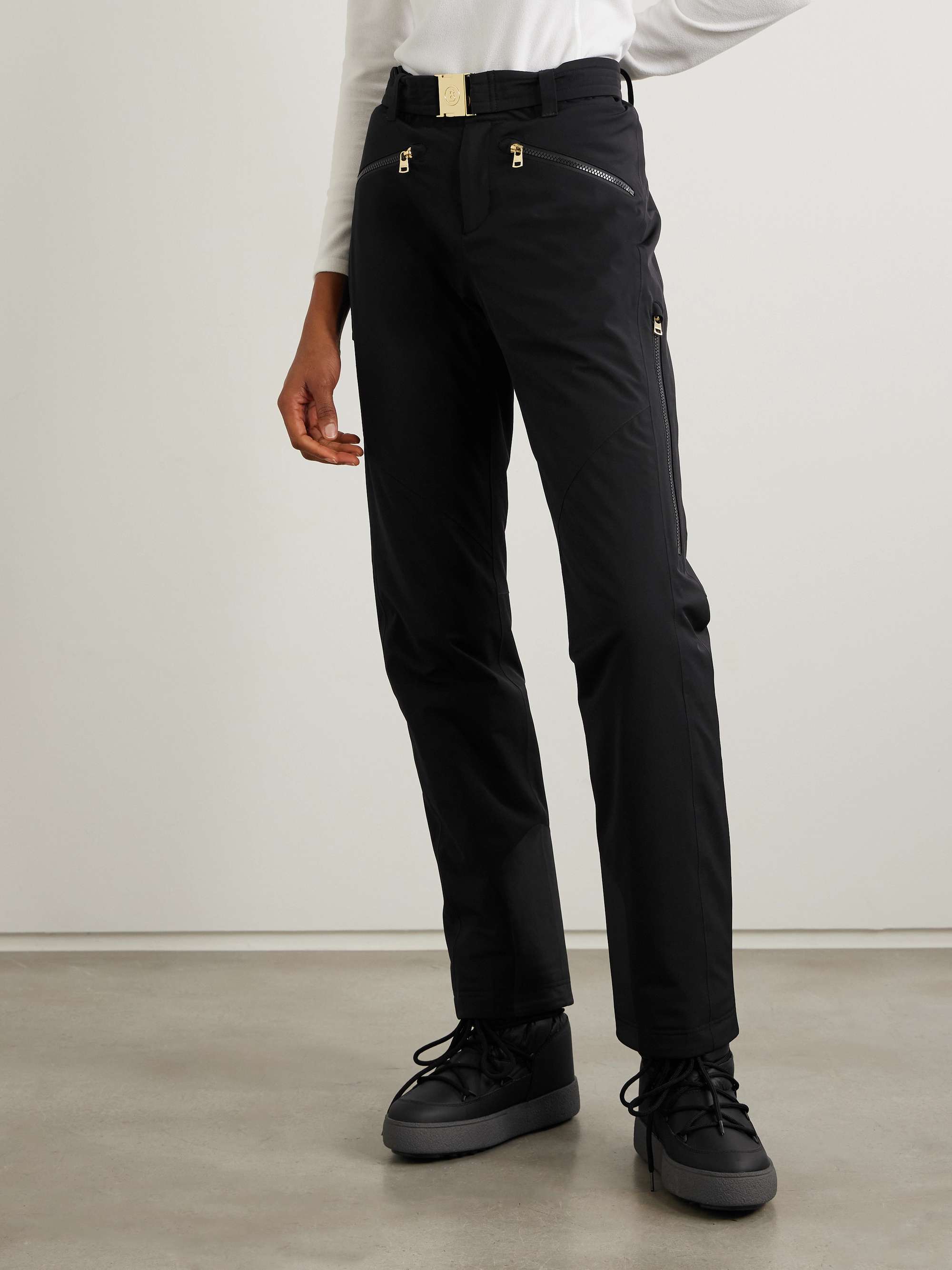 Ilka belted rubber-trimmed ski pants view