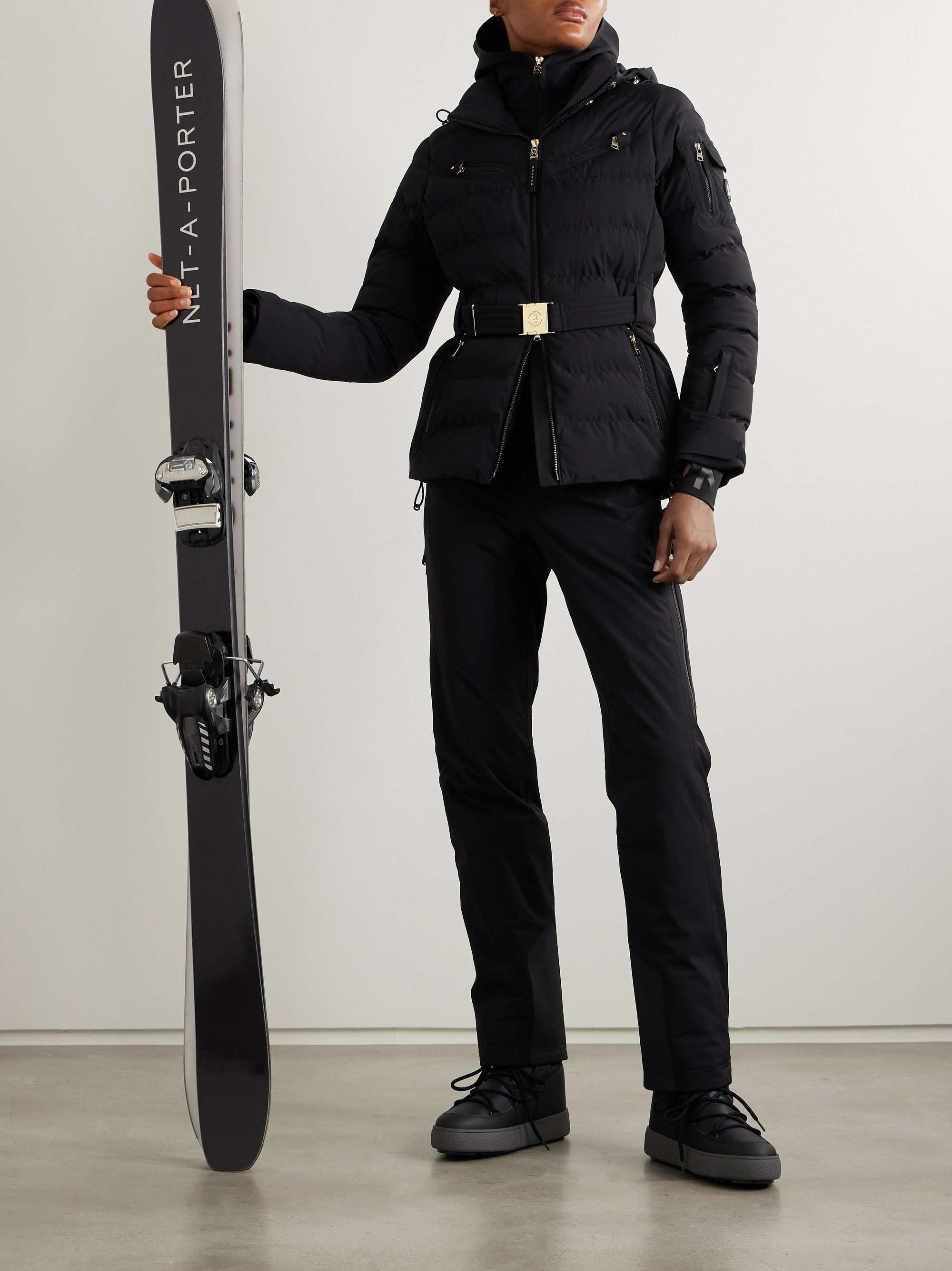 Ilka belted rubber-trimmed ski pants view