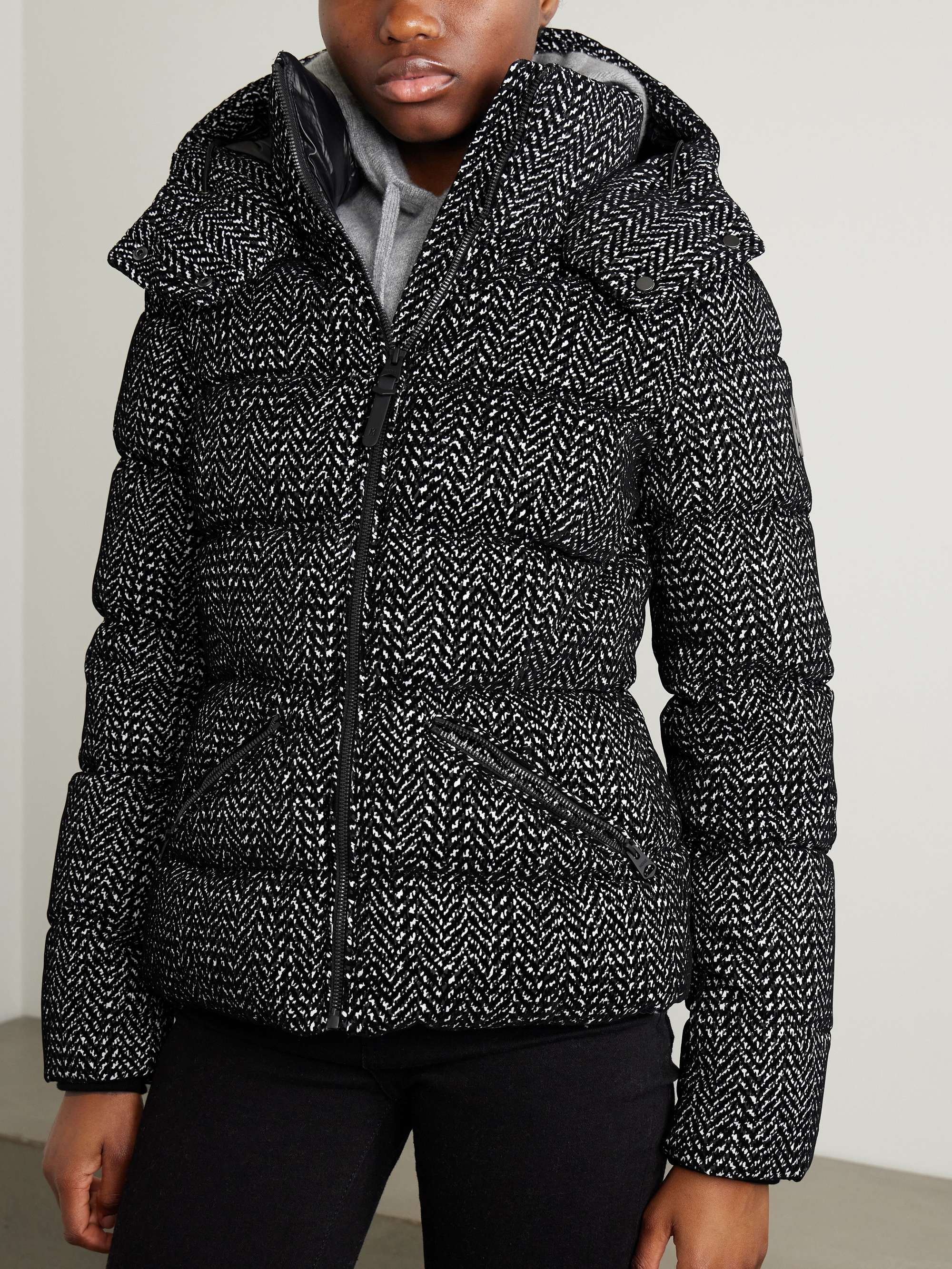 MADALYN-FLP hooded quilted flocked shell jacket view