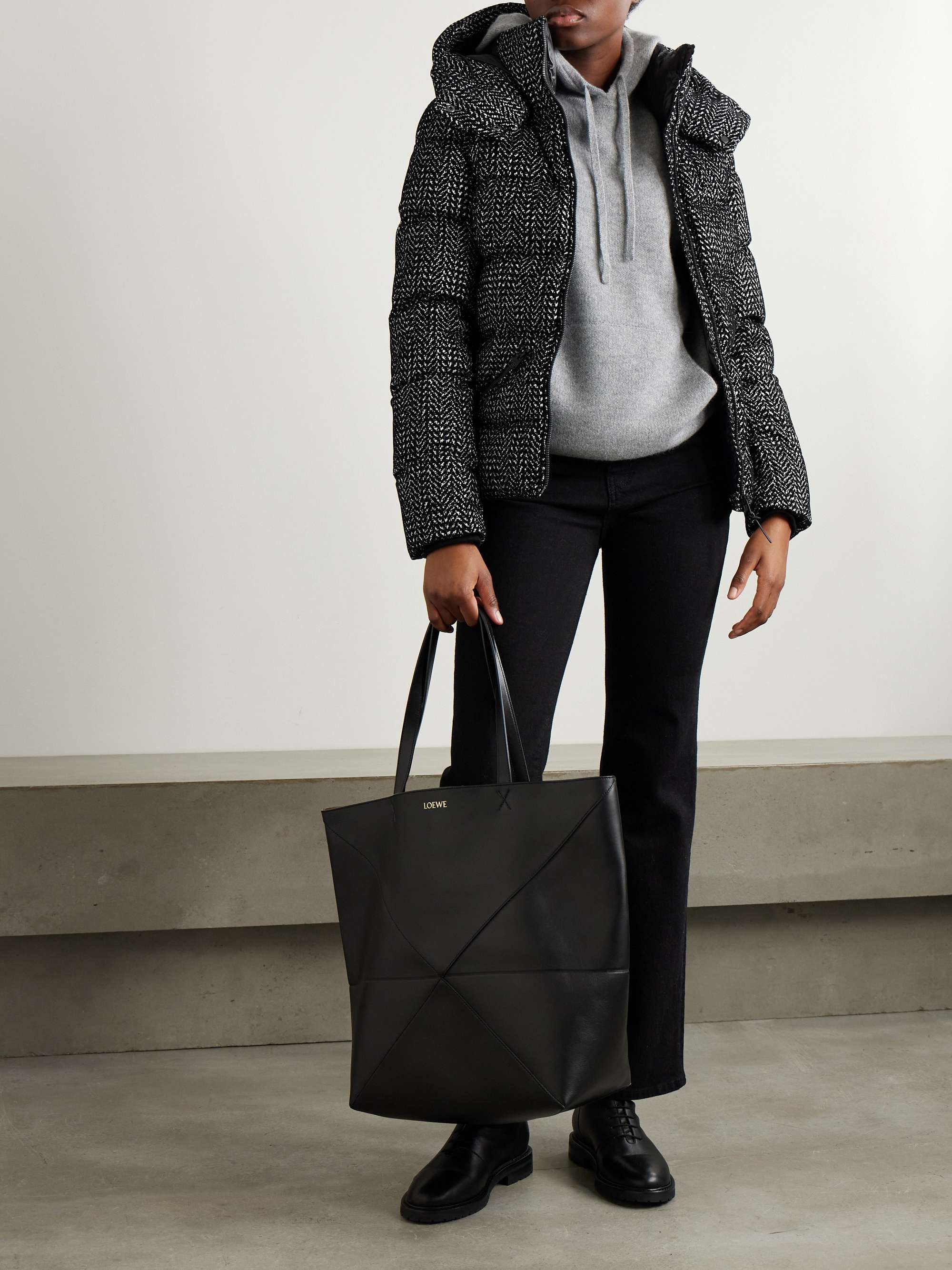 MADALYN-FLP hooded quilted flocked shell jacket view