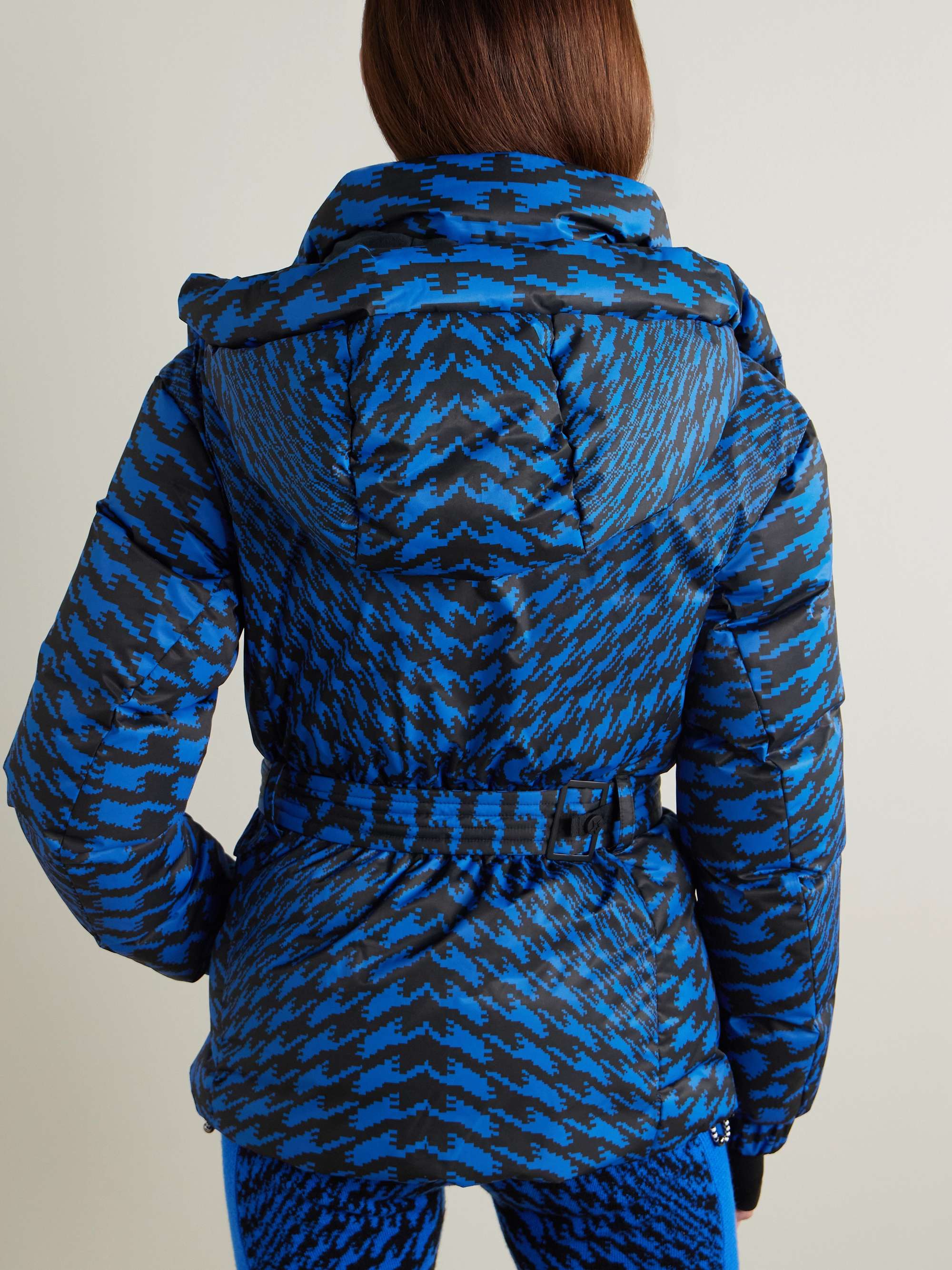 + Johnnie Walker Candice belted quilted printed down ski jacket view