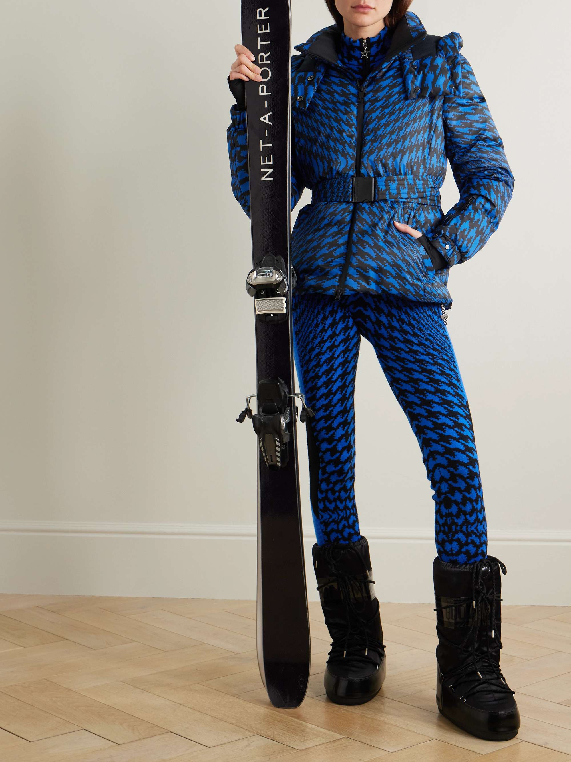 + Johnnie Walker Candice belted quilted printed down ski jacket view