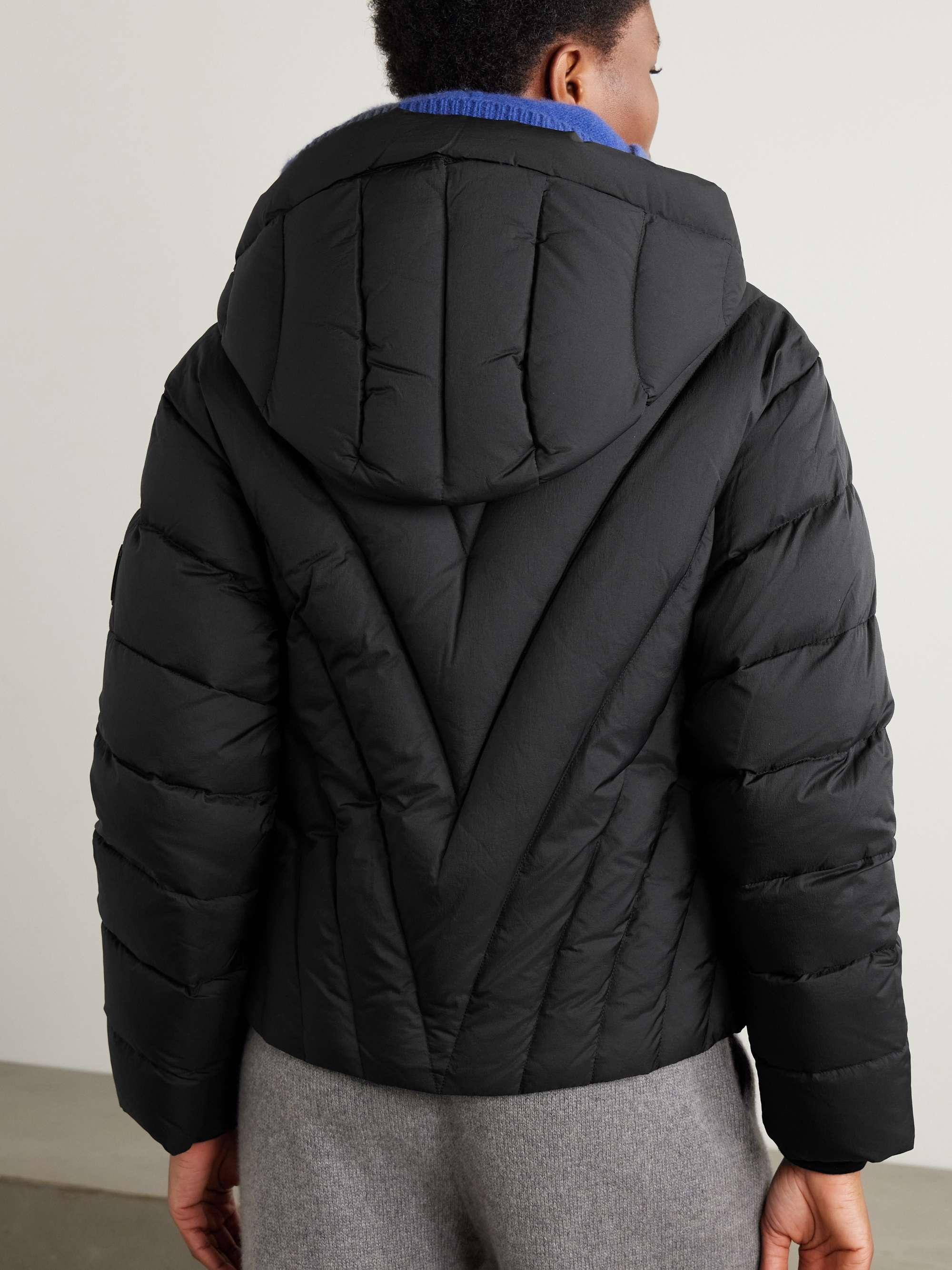 Hope hooded quilted shell down jacket view
