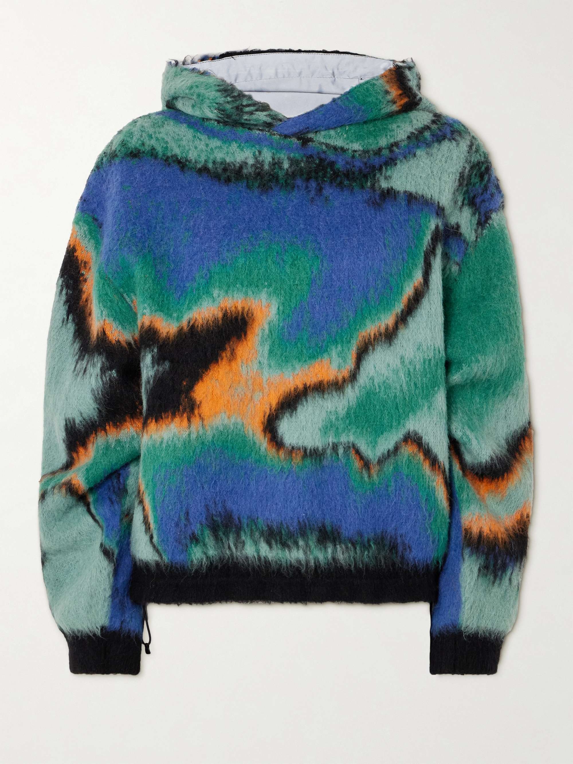Off Piste shell-trimmed printed fleece hoodie view