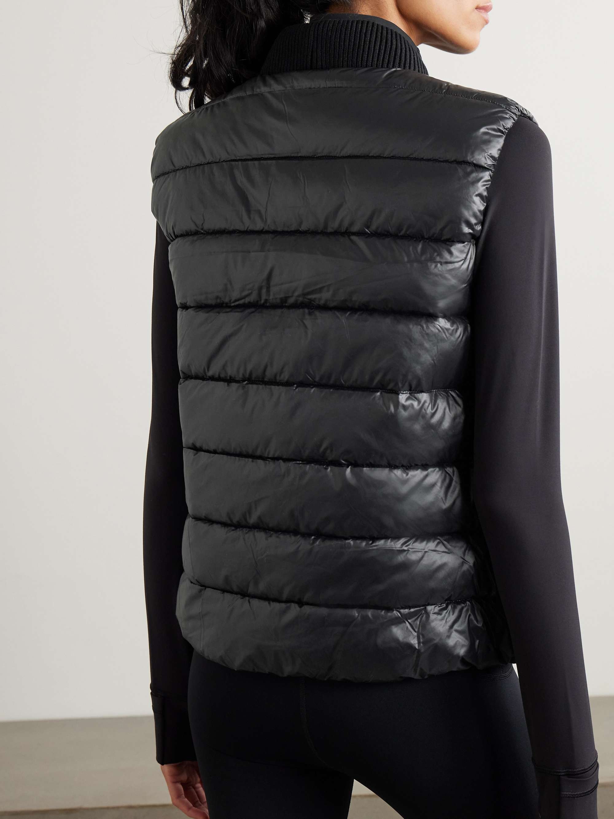 Colwyn Combo ribbed-knit trimmed quilted shell vest view