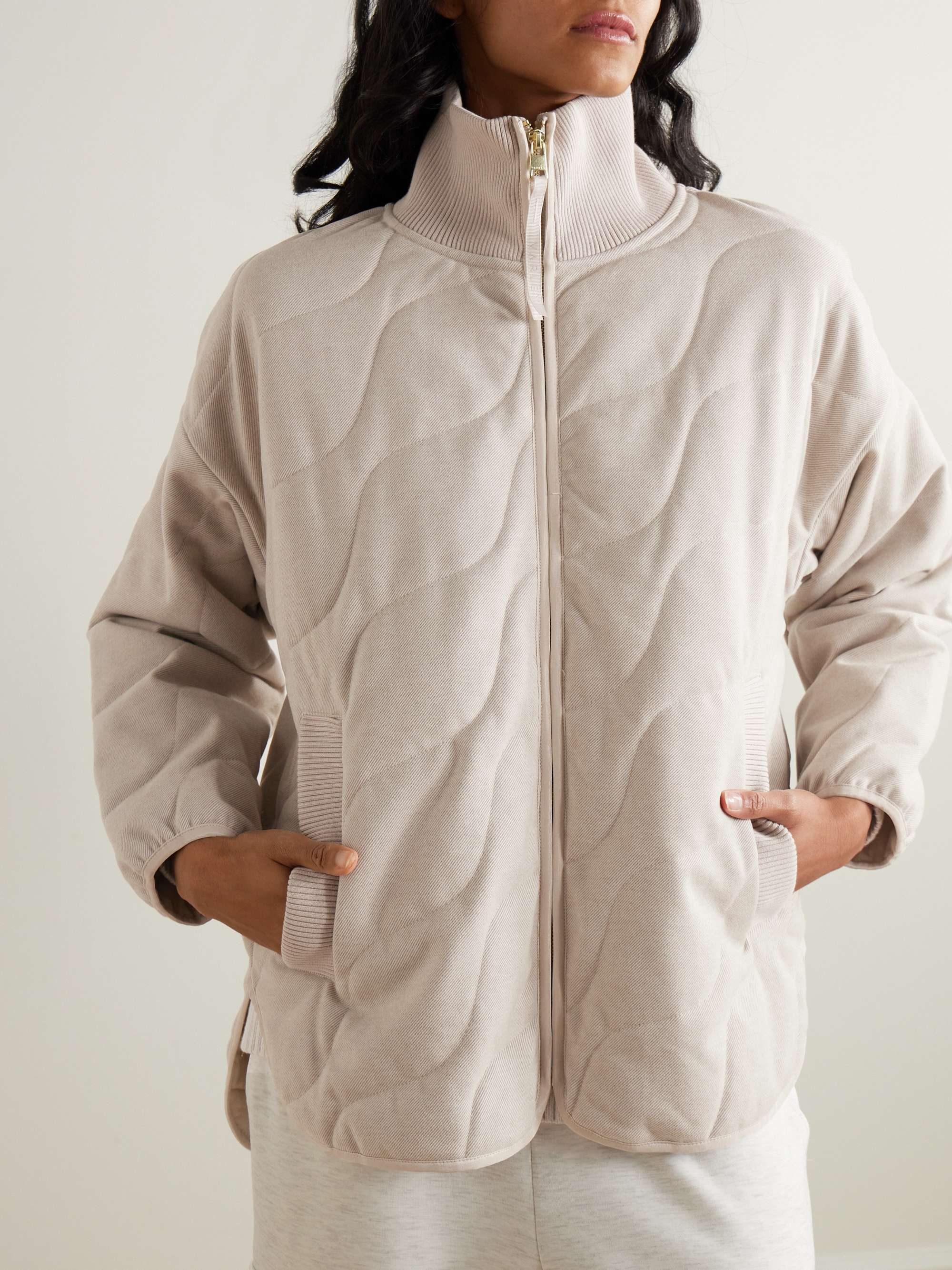 Quilted twill jacket view