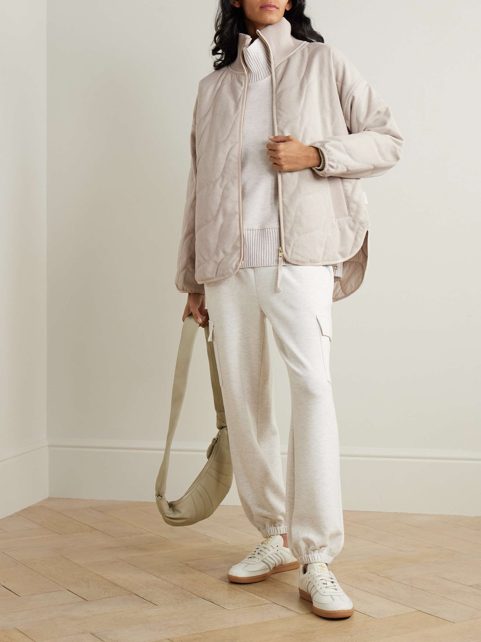 Quilted twill jacket view