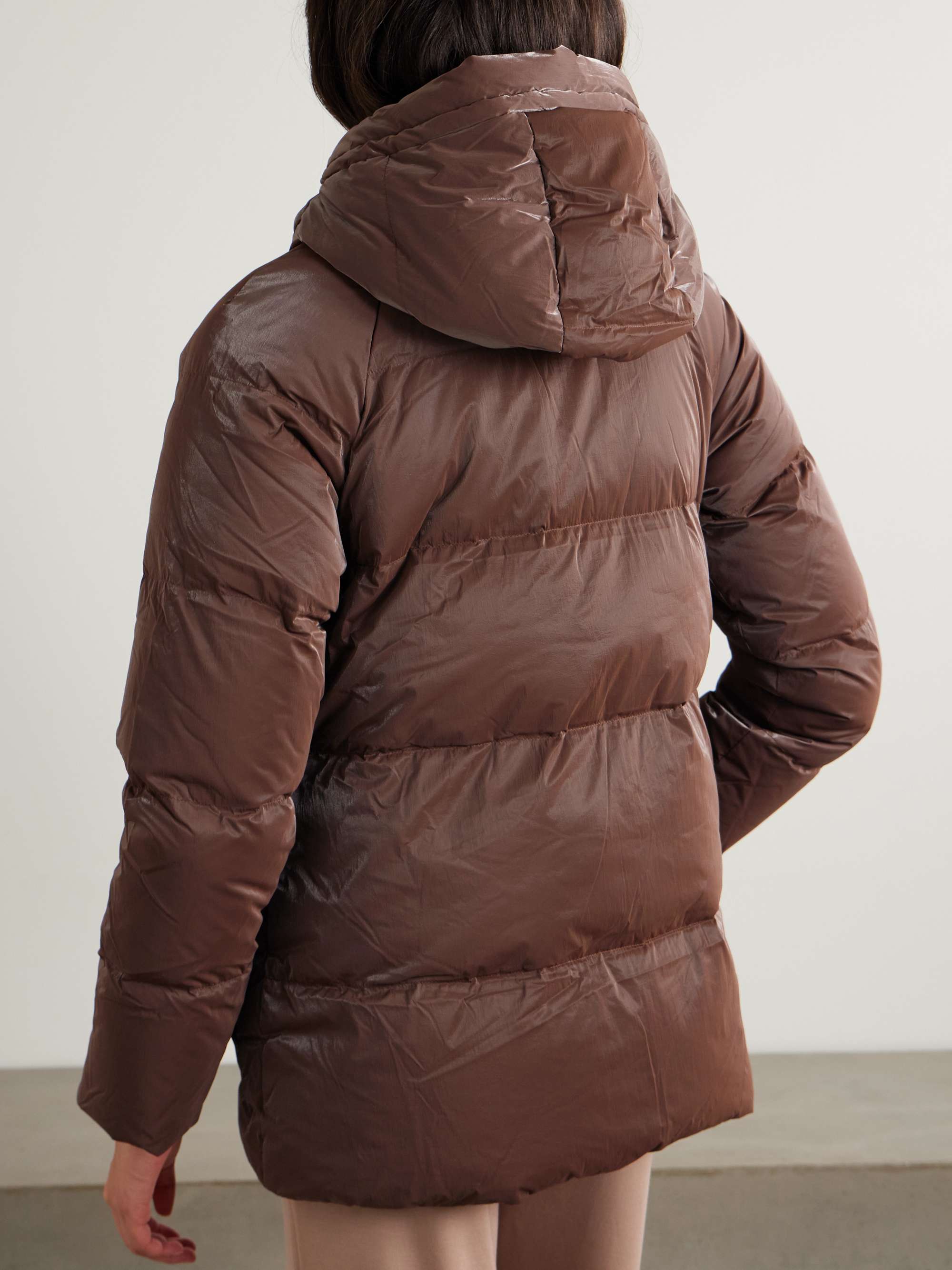 Fullerton hooded quilted shell down jacket view
