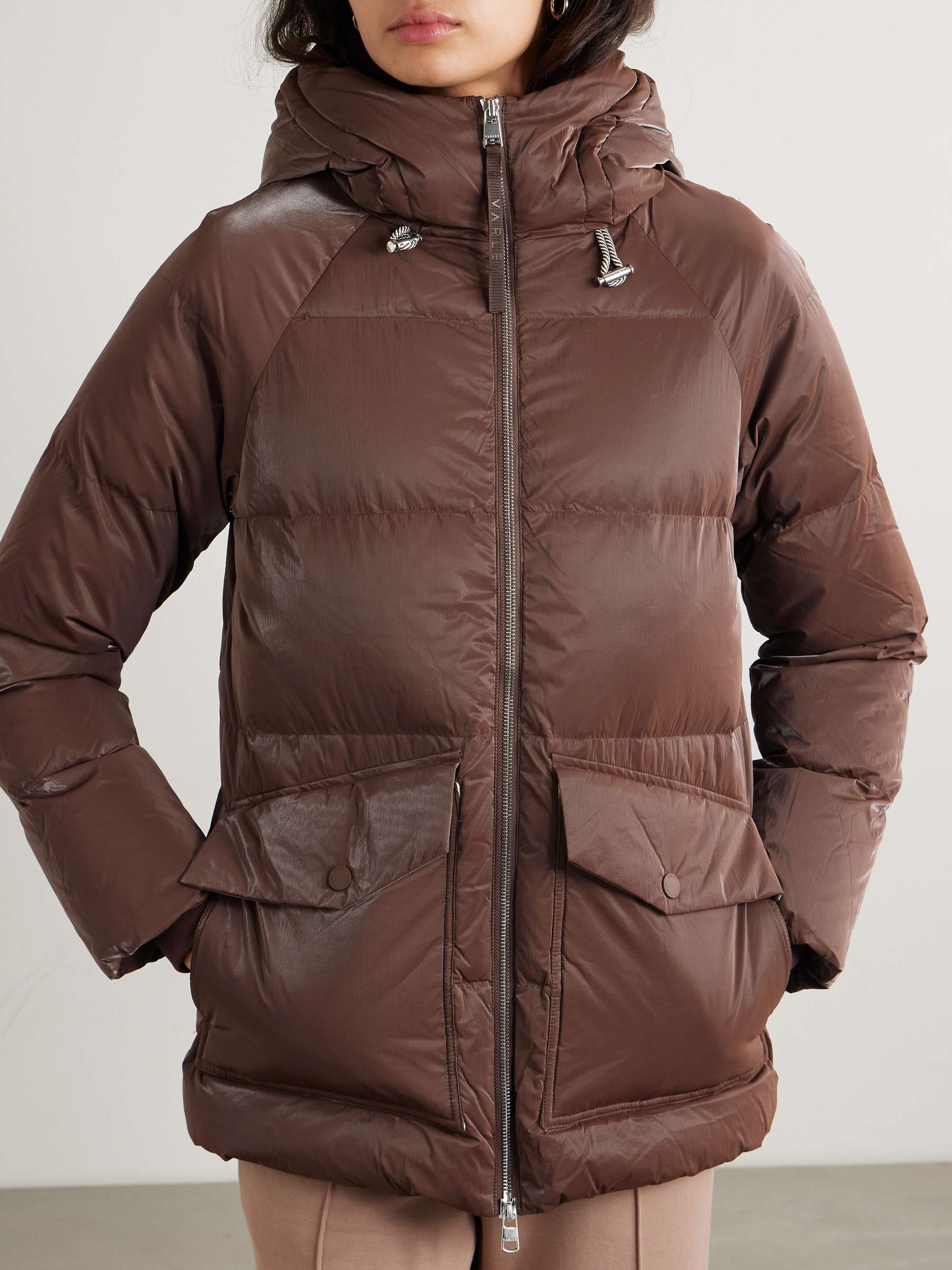 Fullerton hooded quilted shell down jacket view