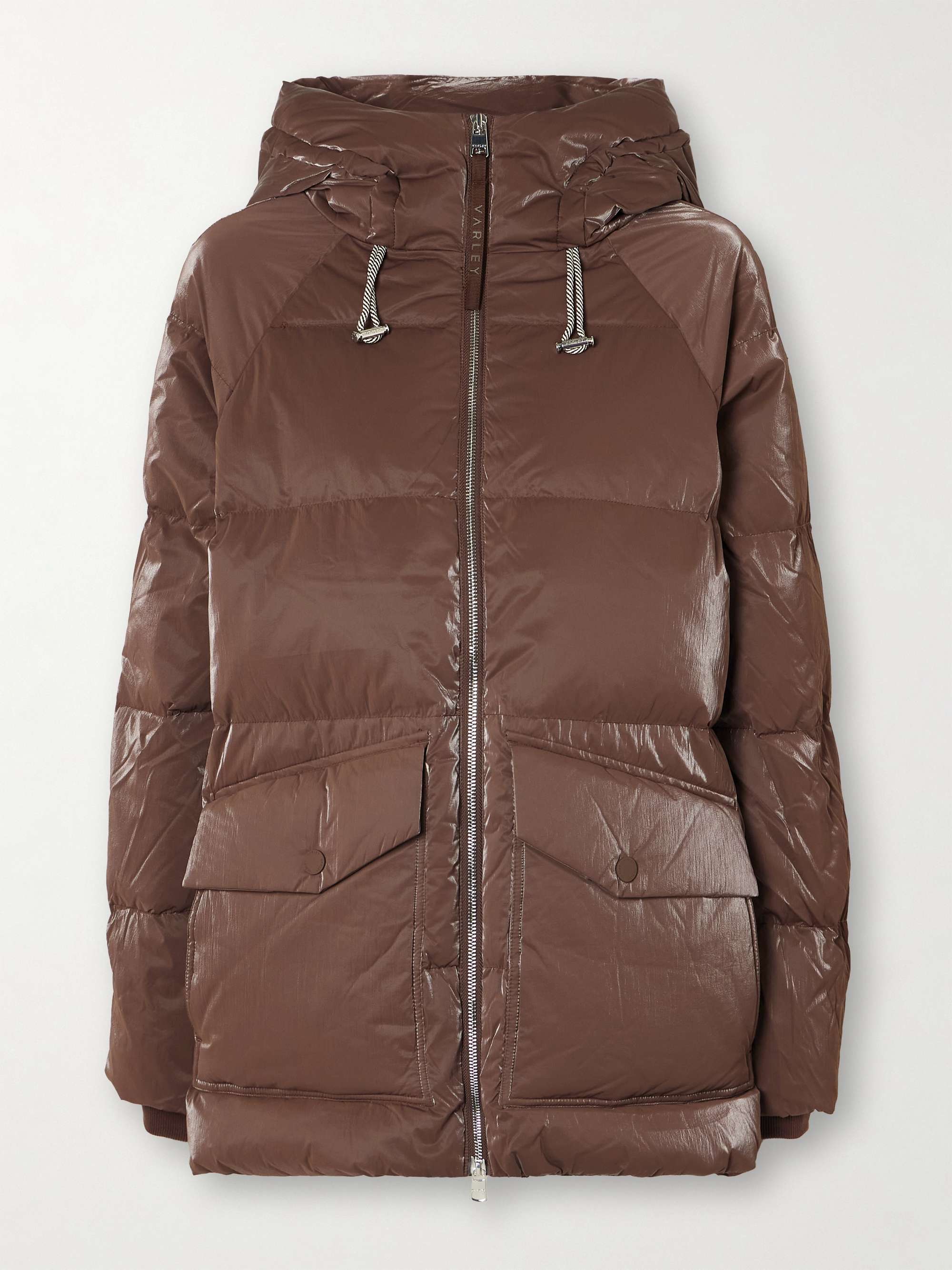 Fullerton hooded quilted shell down jacket view