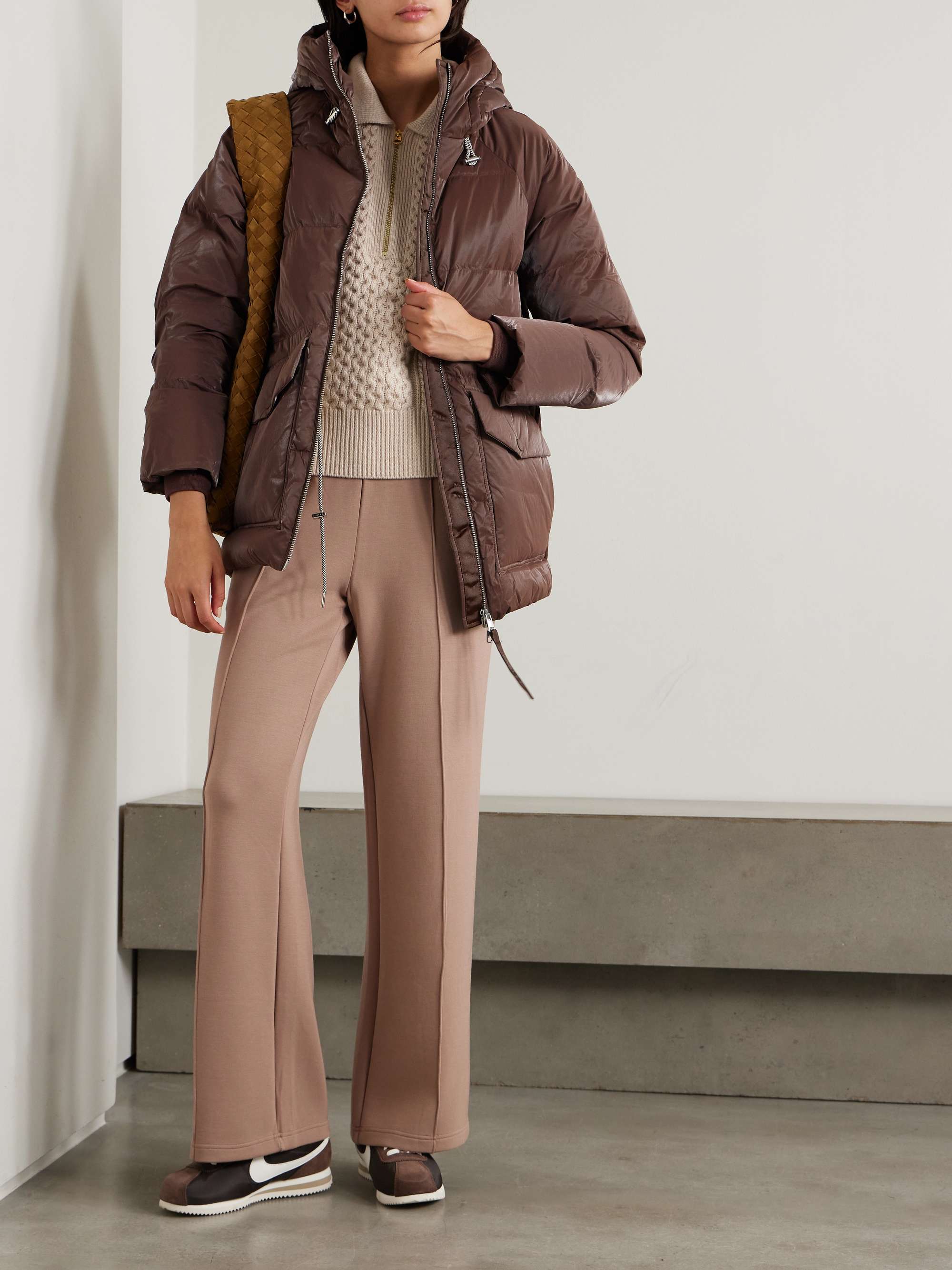 Fullerton hooded quilted shell down jacket view